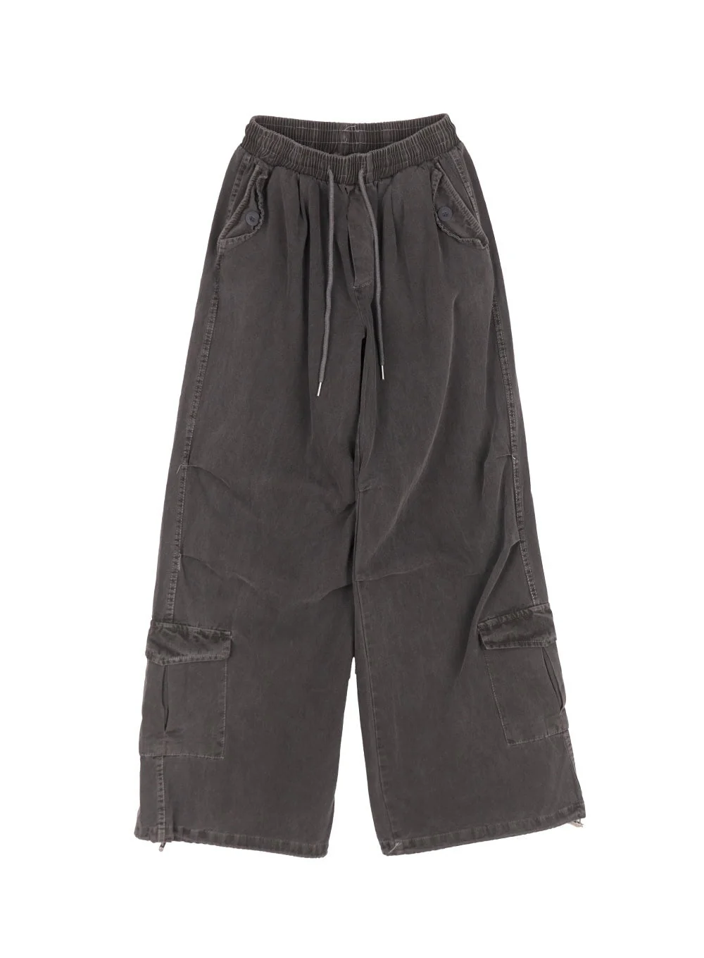 Cargo Washed Wide-Leg Sweatpants IY502 - Image 15