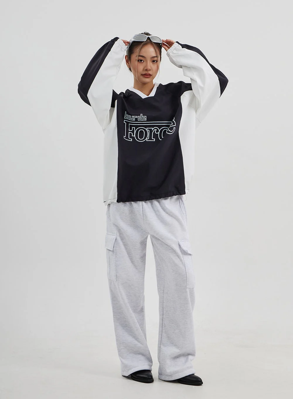 Cargo Wide Leg Track Pants Unisex CJ313 - Image 7