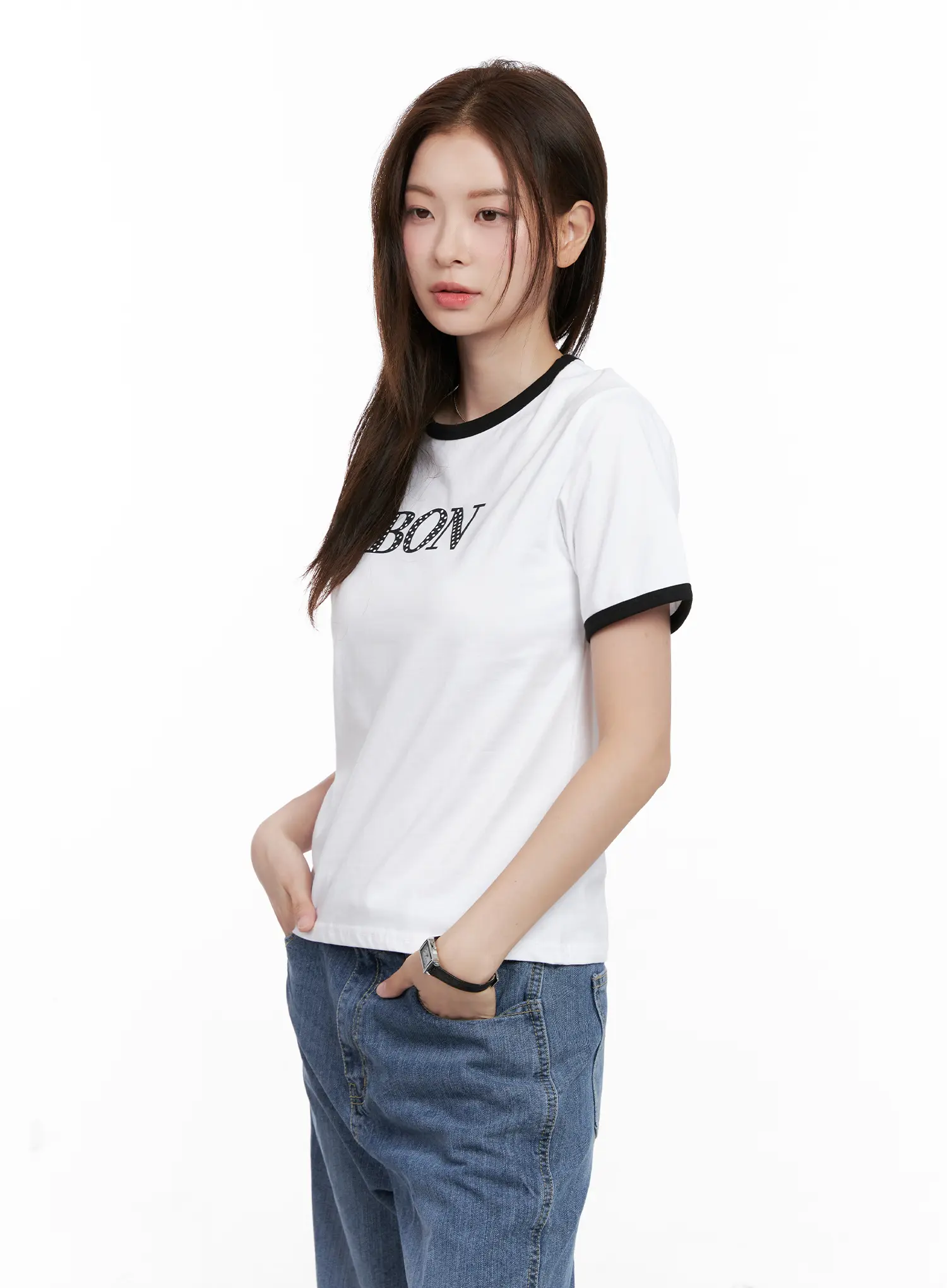 Casual Contrast Graphic Tee CL524 - Image 6