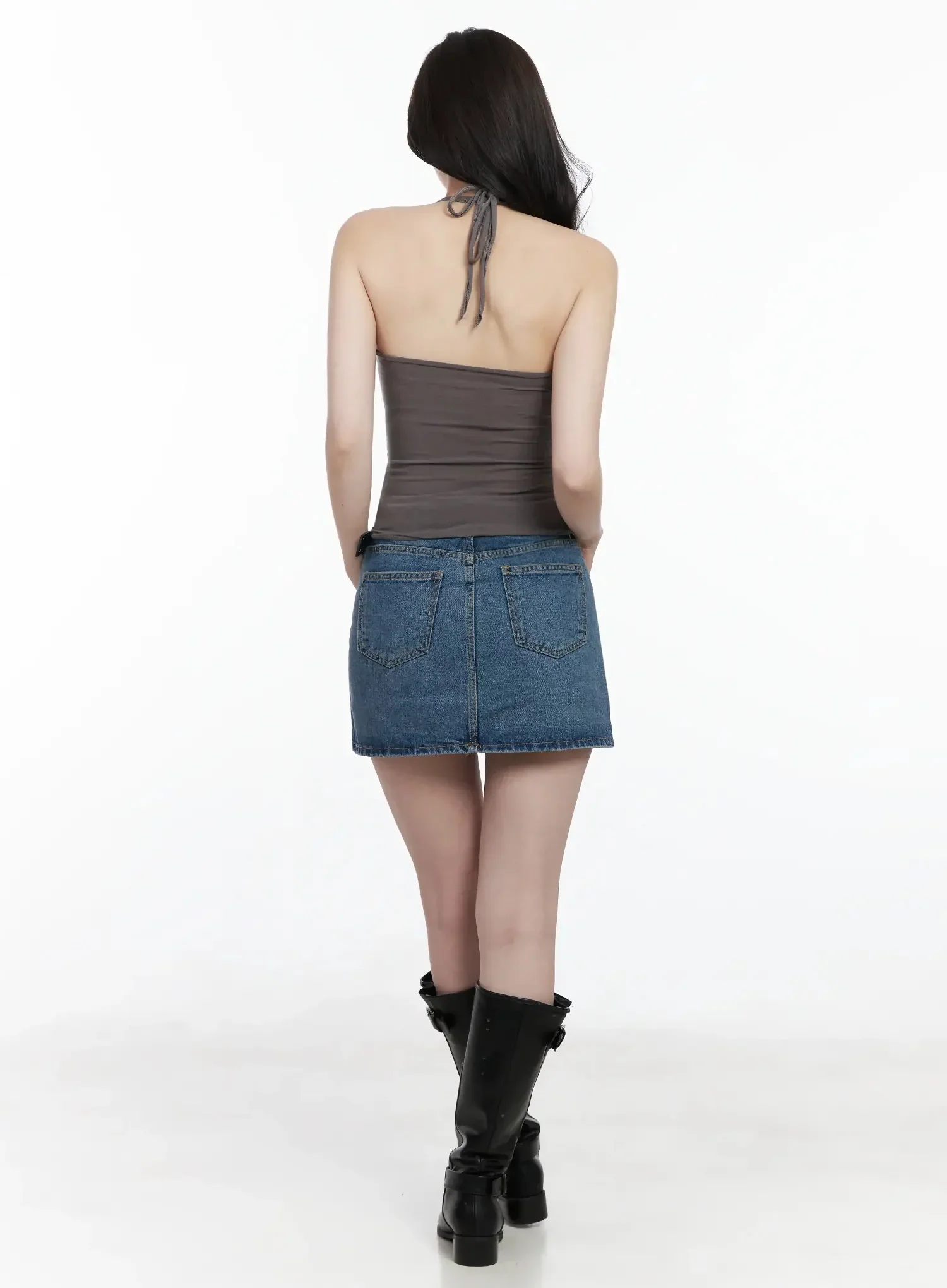 Casual Denim Mini Skirt IJ528 - Image 9