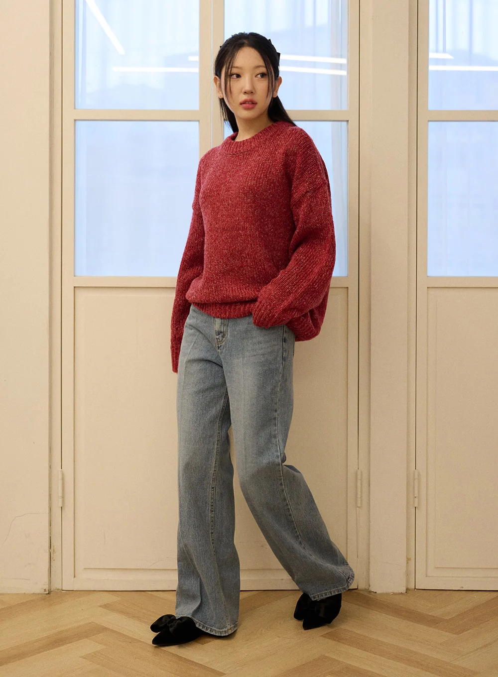 Casual Denim Solid Straight Leg Jeans OD326 - Image 5