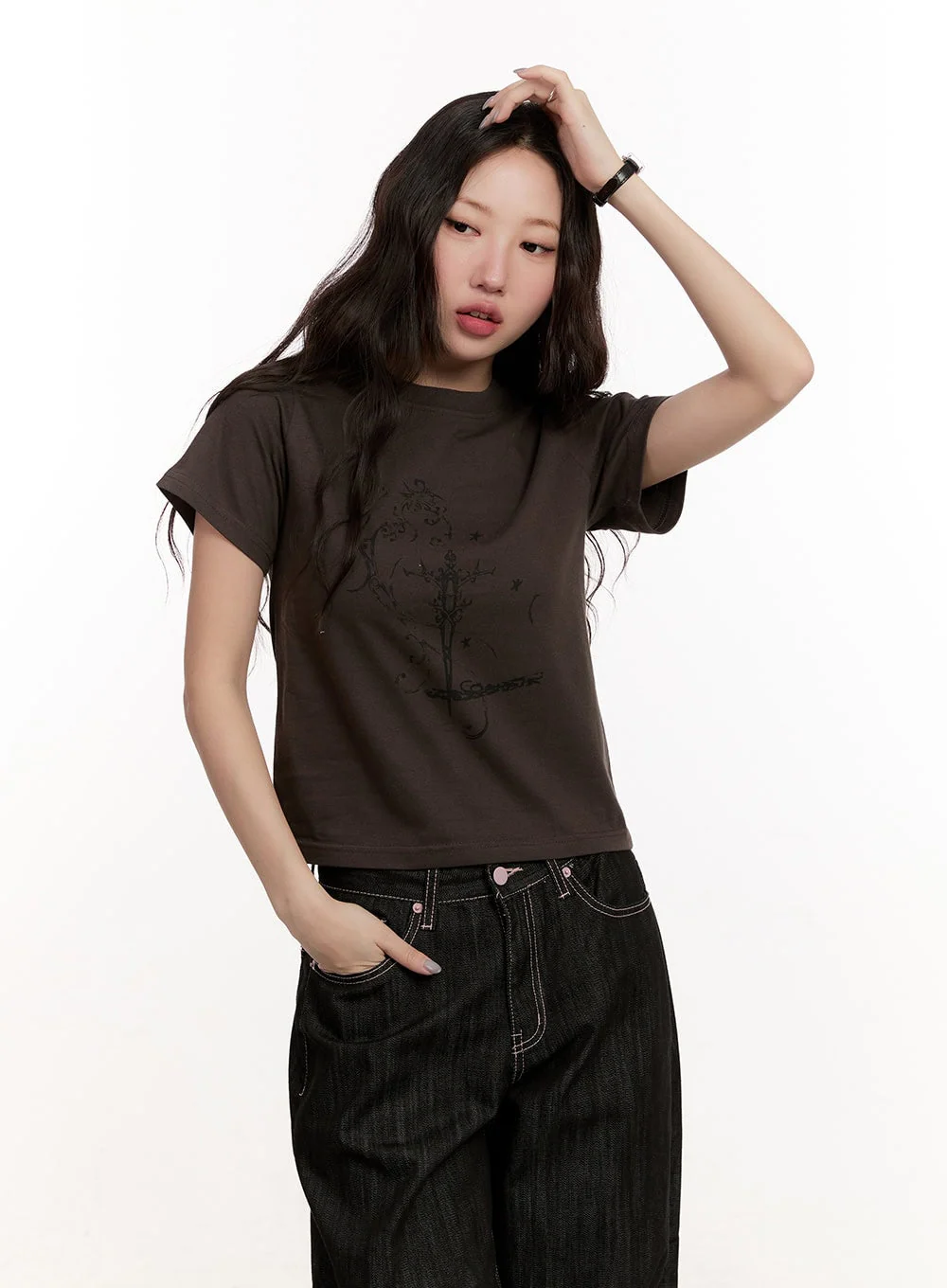 Casual Graphic Crop Tee CM510 - Image 10