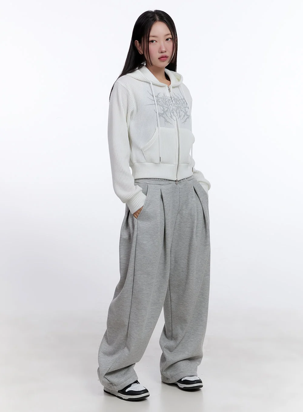 Casual Graphic Zip-Up Hooded Jacket CJ509 - Image 2