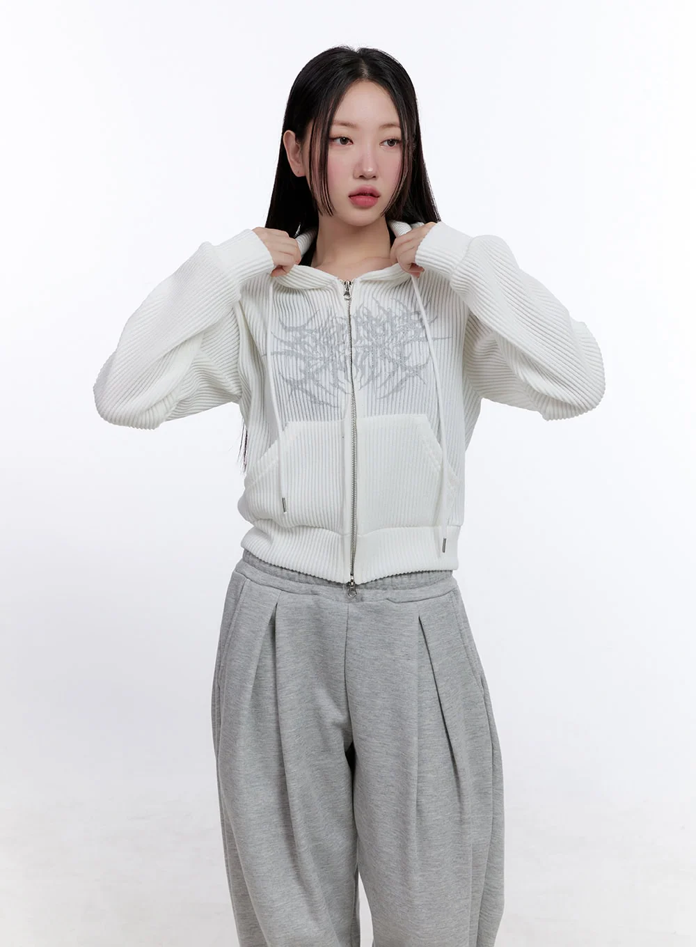 Casual Graphic Zip-Up Hooded Jacket CJ509 - Image 7