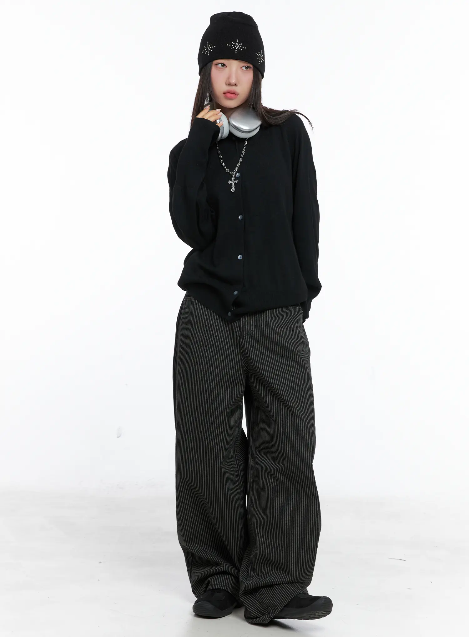 Casual Hooded Knit Cardigan CS503 - Image 3