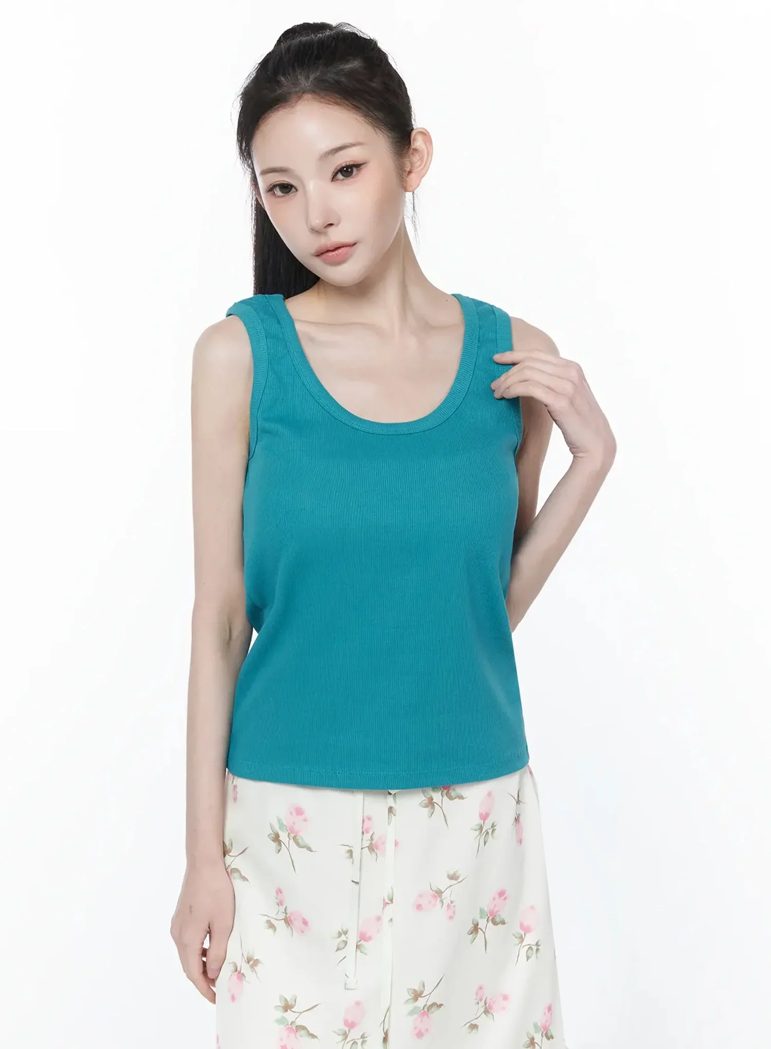 Casual Knit Loose-Fit Tank Top IY515 - Image 2