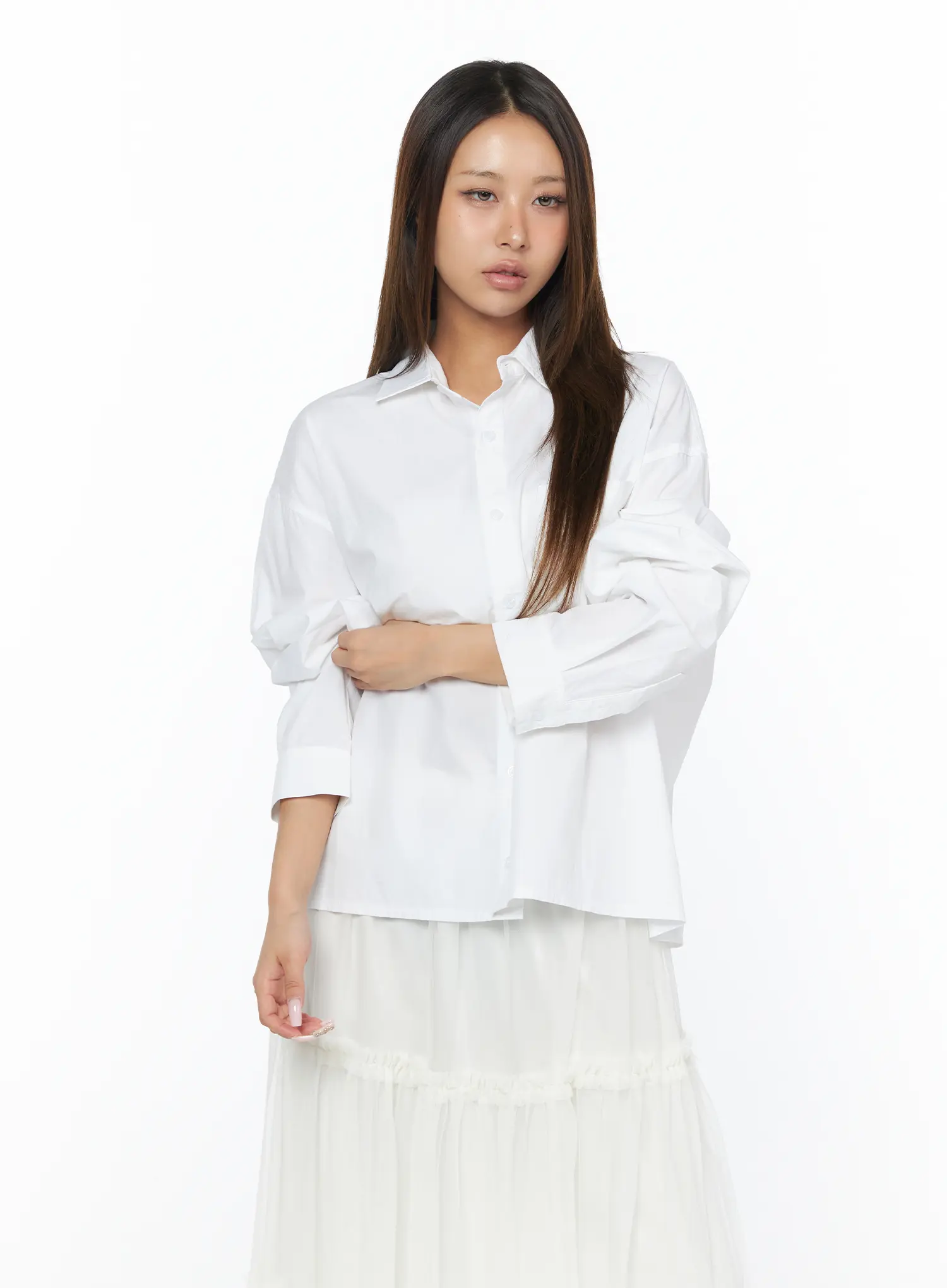 Casual Loose Fit Button-Up Shirt CA516 - Image 12