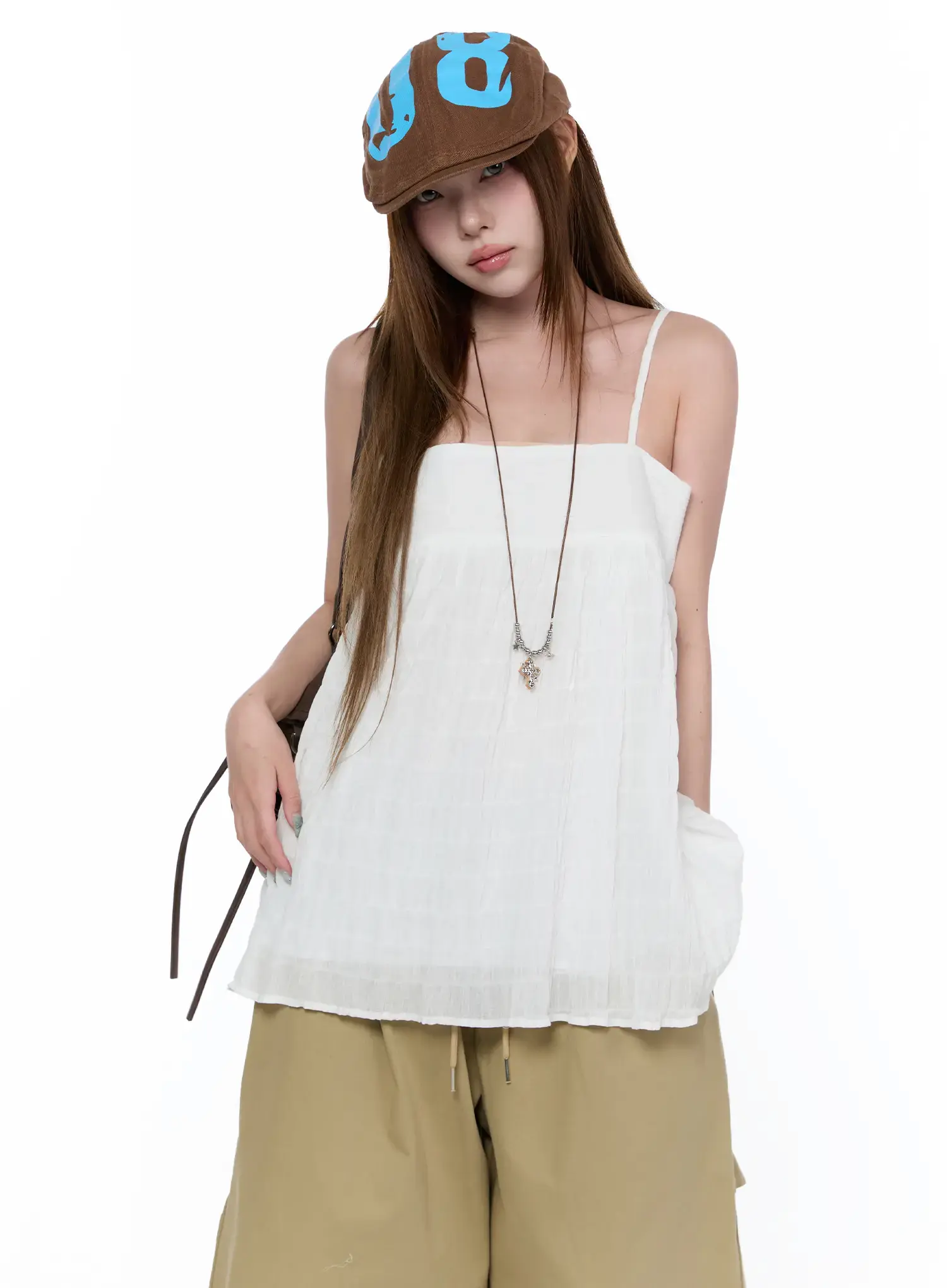 Casual Loose Shirred Cami Top CA520