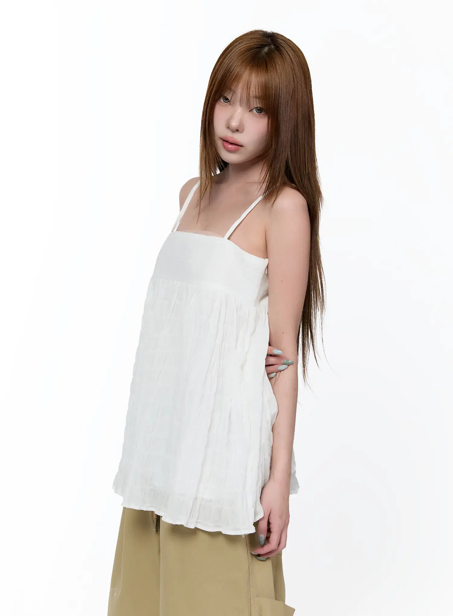 Casual Loose Shirred Cami Top CA520 - Image 6