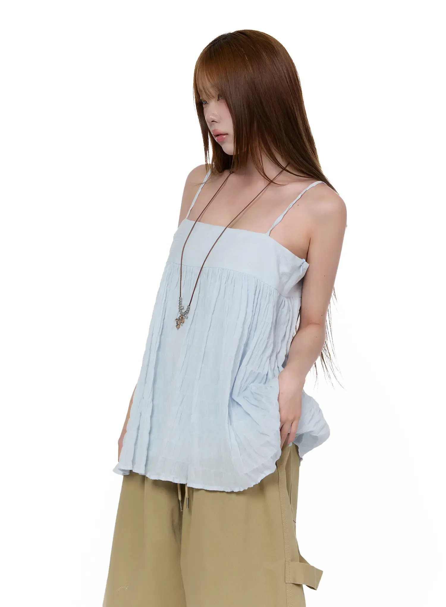 Casual Loose Shirred Cami Top CA520 - Image 7