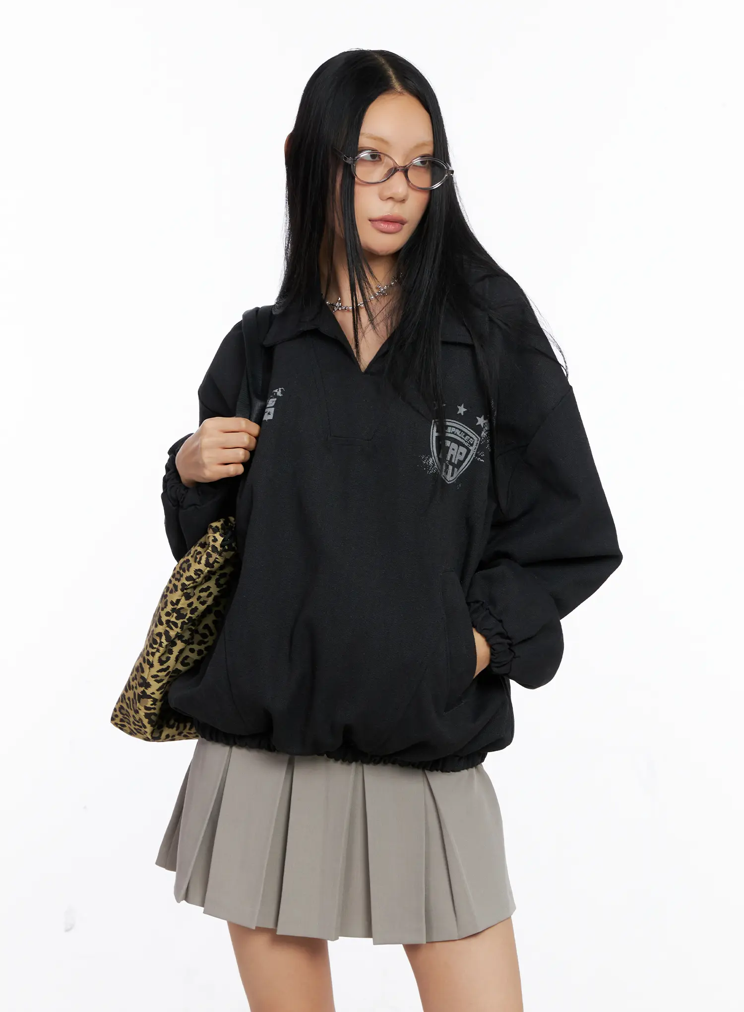 Casual Oversized Graphic Banding Sweatshirt CS509 - Image 10