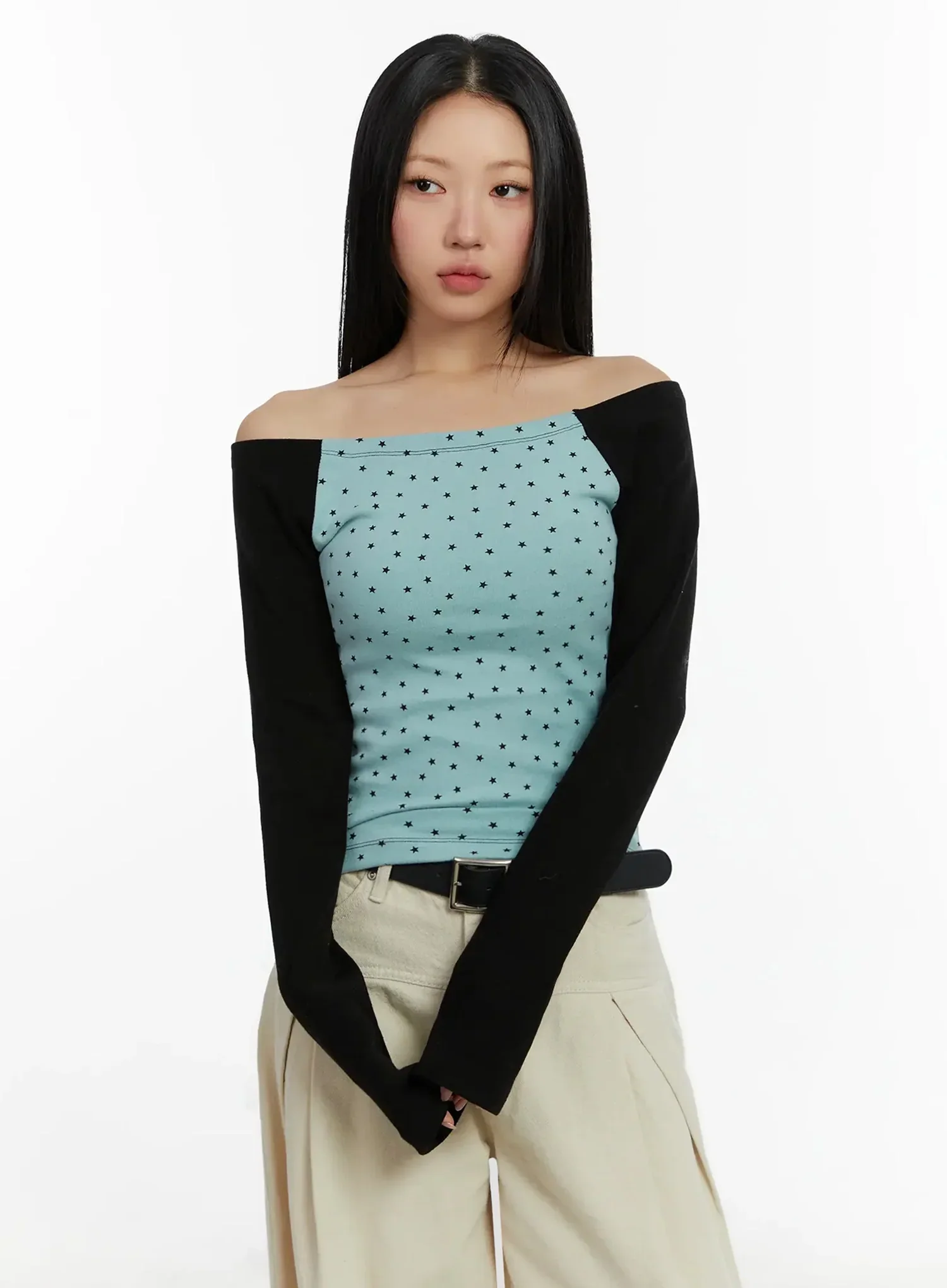 Casual Patterned Off-Shoulder Top ID526 - Image 15