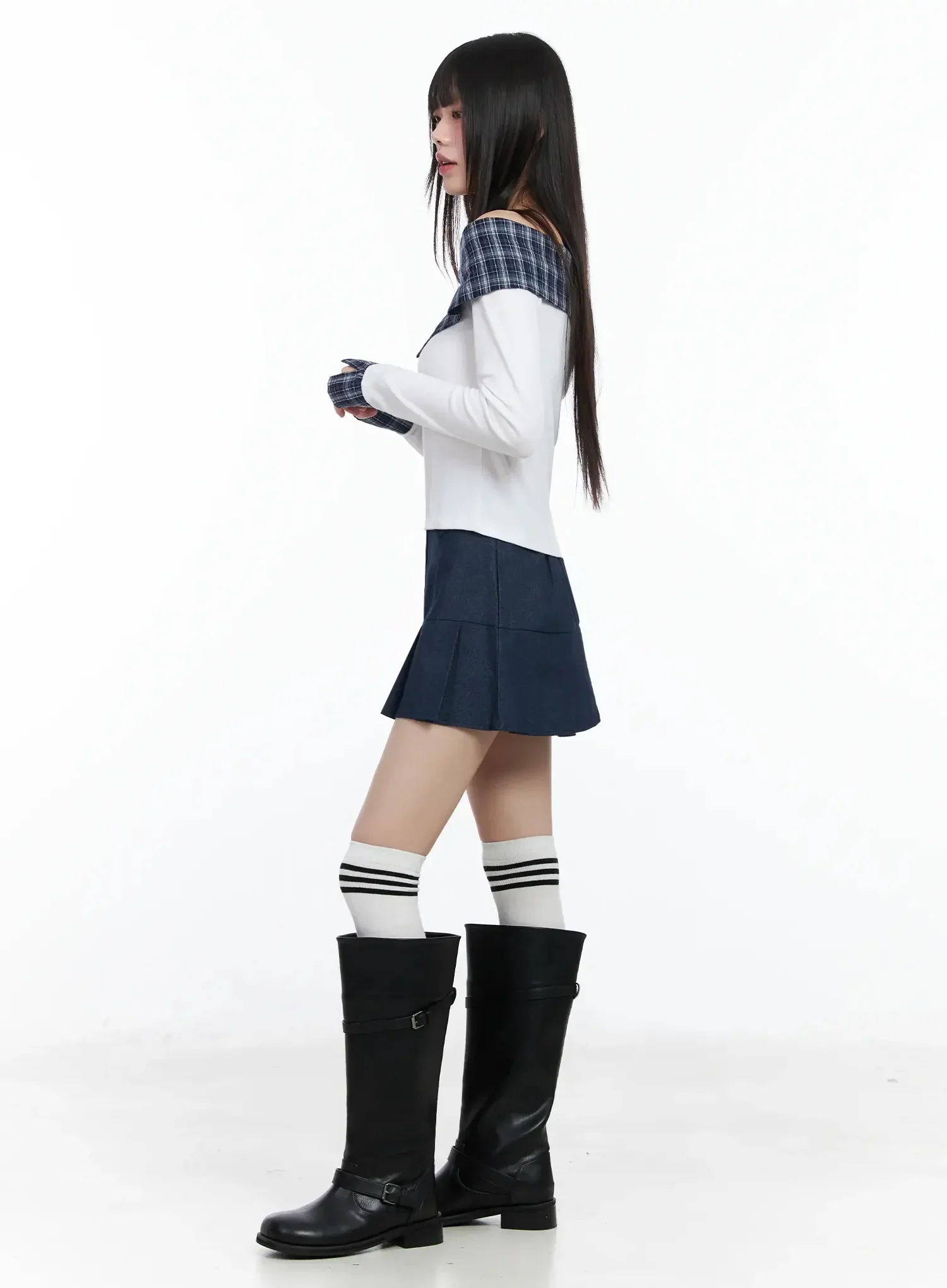 Casual Pleated Mini Skirt IM523 - Image 7