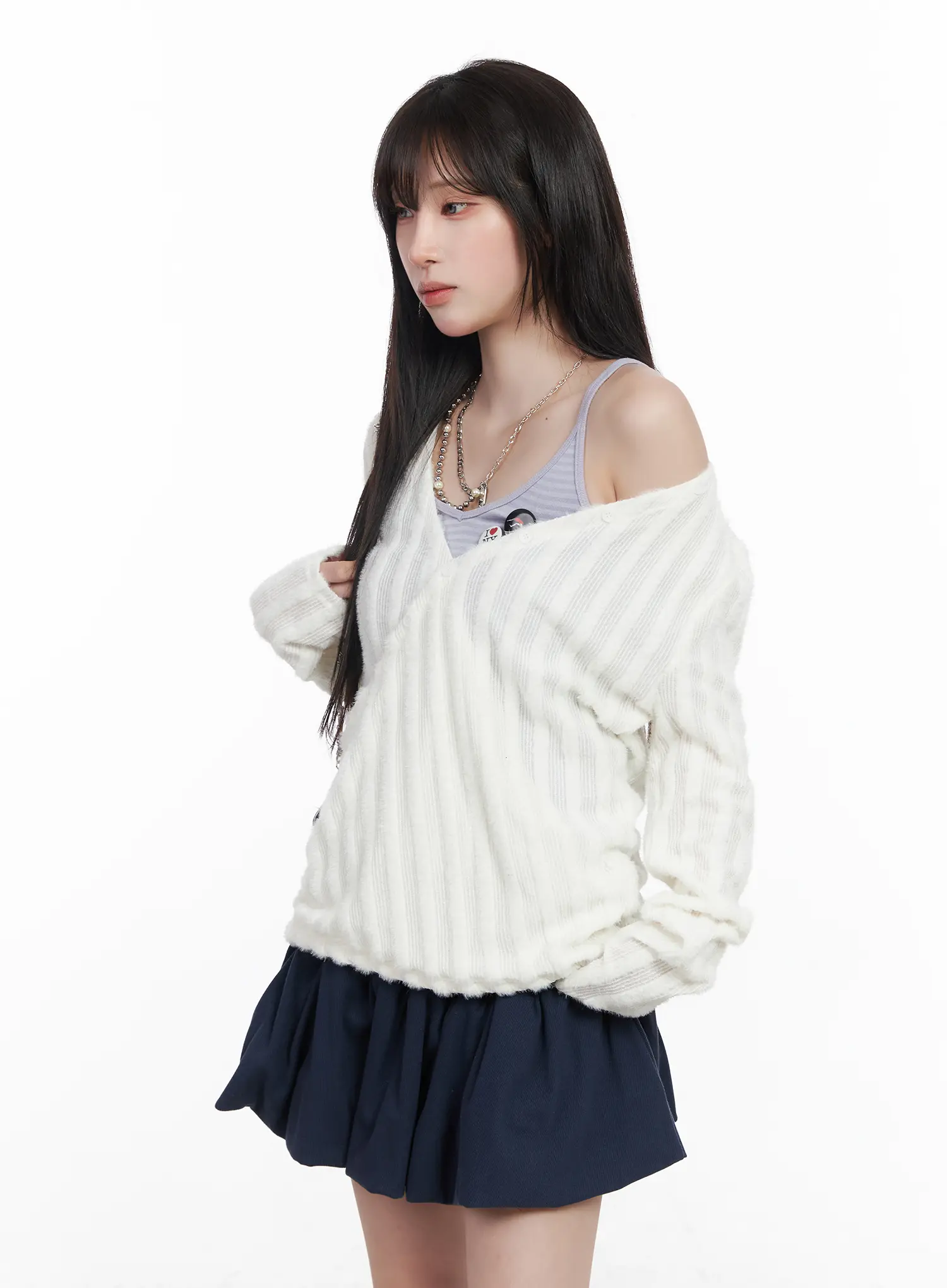Casual Ribbed Sleeveless Top With Badges CF523 - Image 2