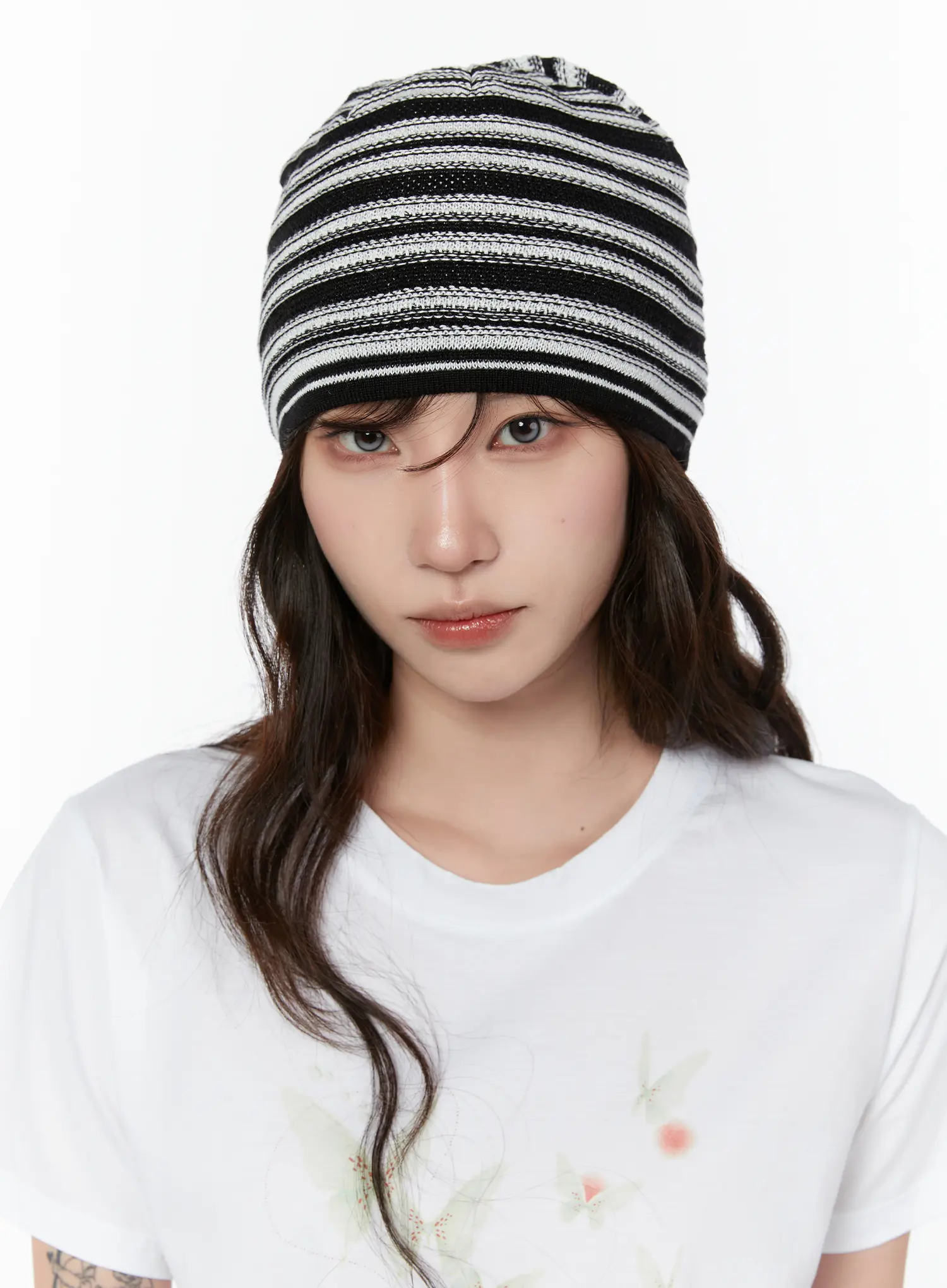 Casual Striped Knit Beanie CY514 - Image 2