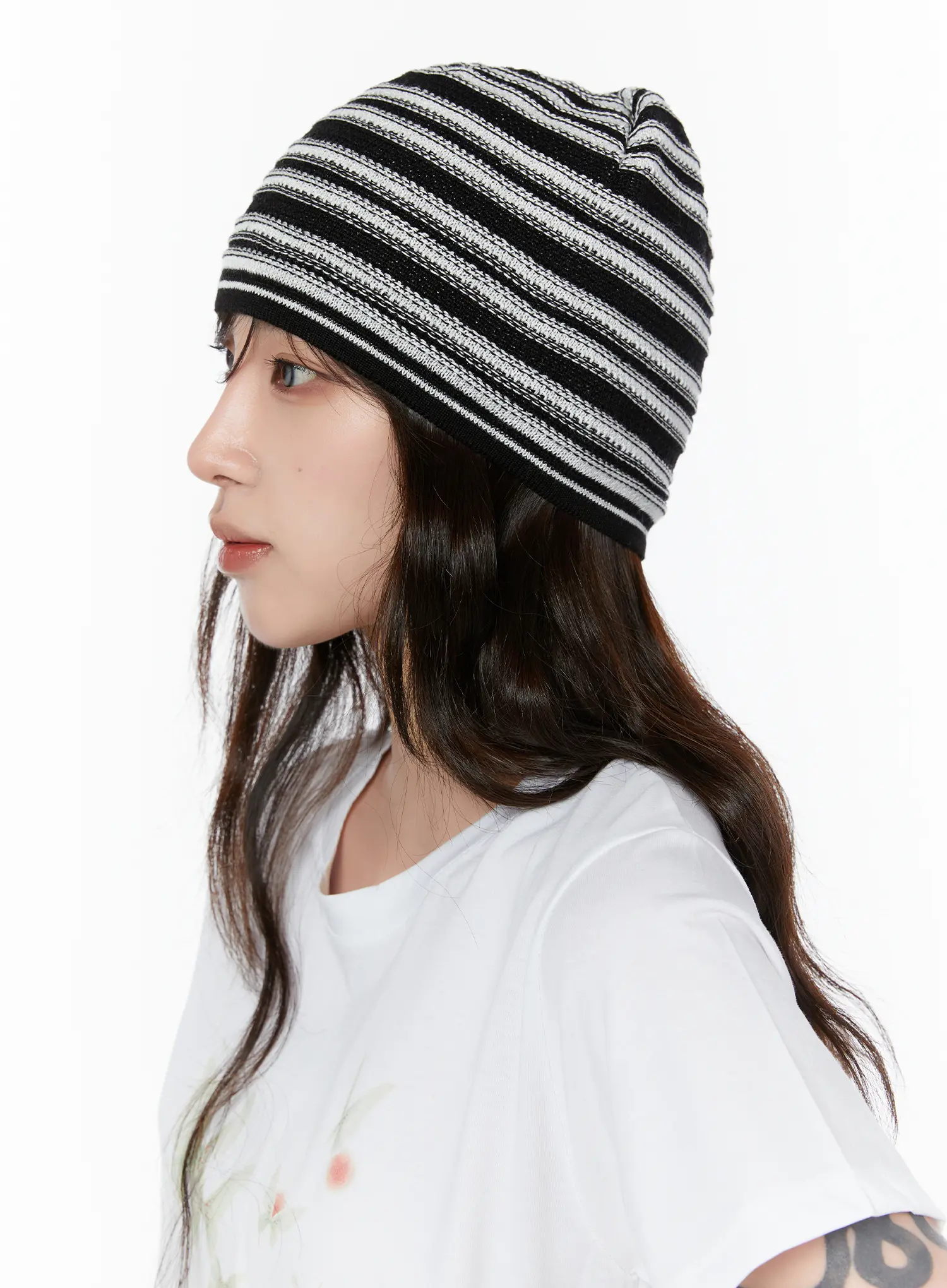 Casual Striped Knit Beanie CY514 - Image 3
