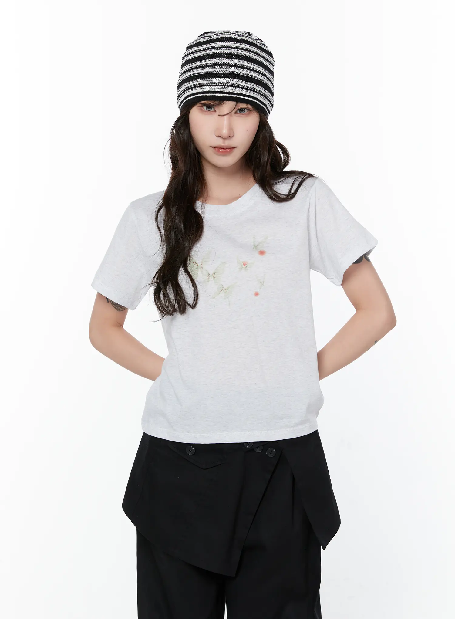 Casual Striped Knit Beanie CY514 - Image 5