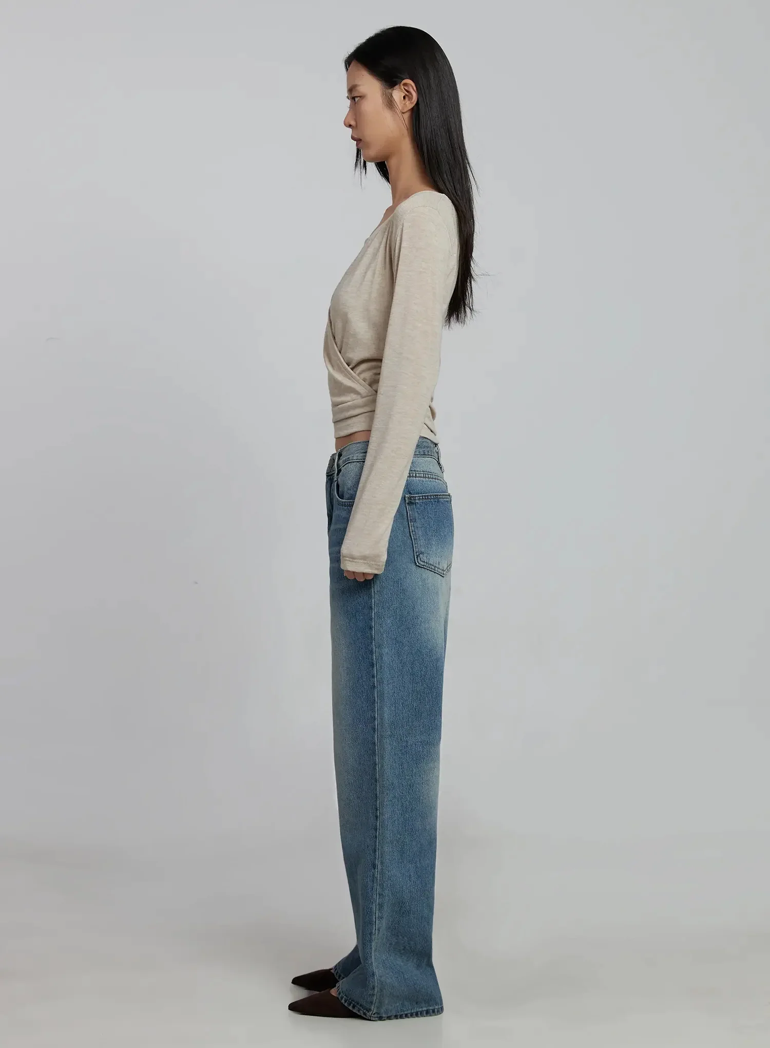 Casual Wrap V-Neck Top Set IM520 - Image 9