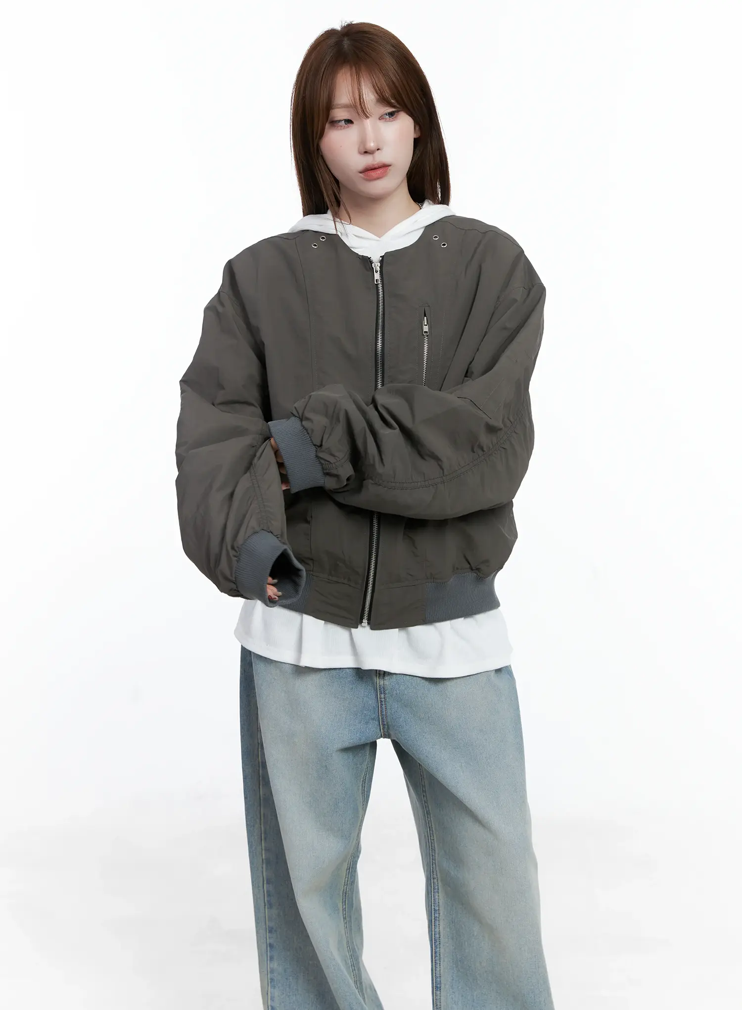 Casual Zip-Up Bomber Jacket CS501 - Image 10