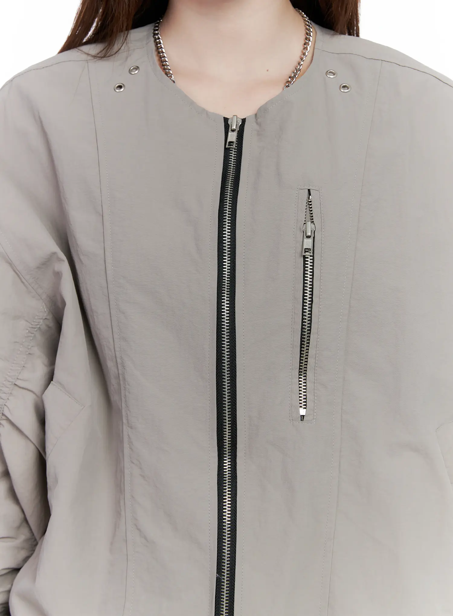 Casual Zip-Up Bomber Jacket CS501 - Image 6