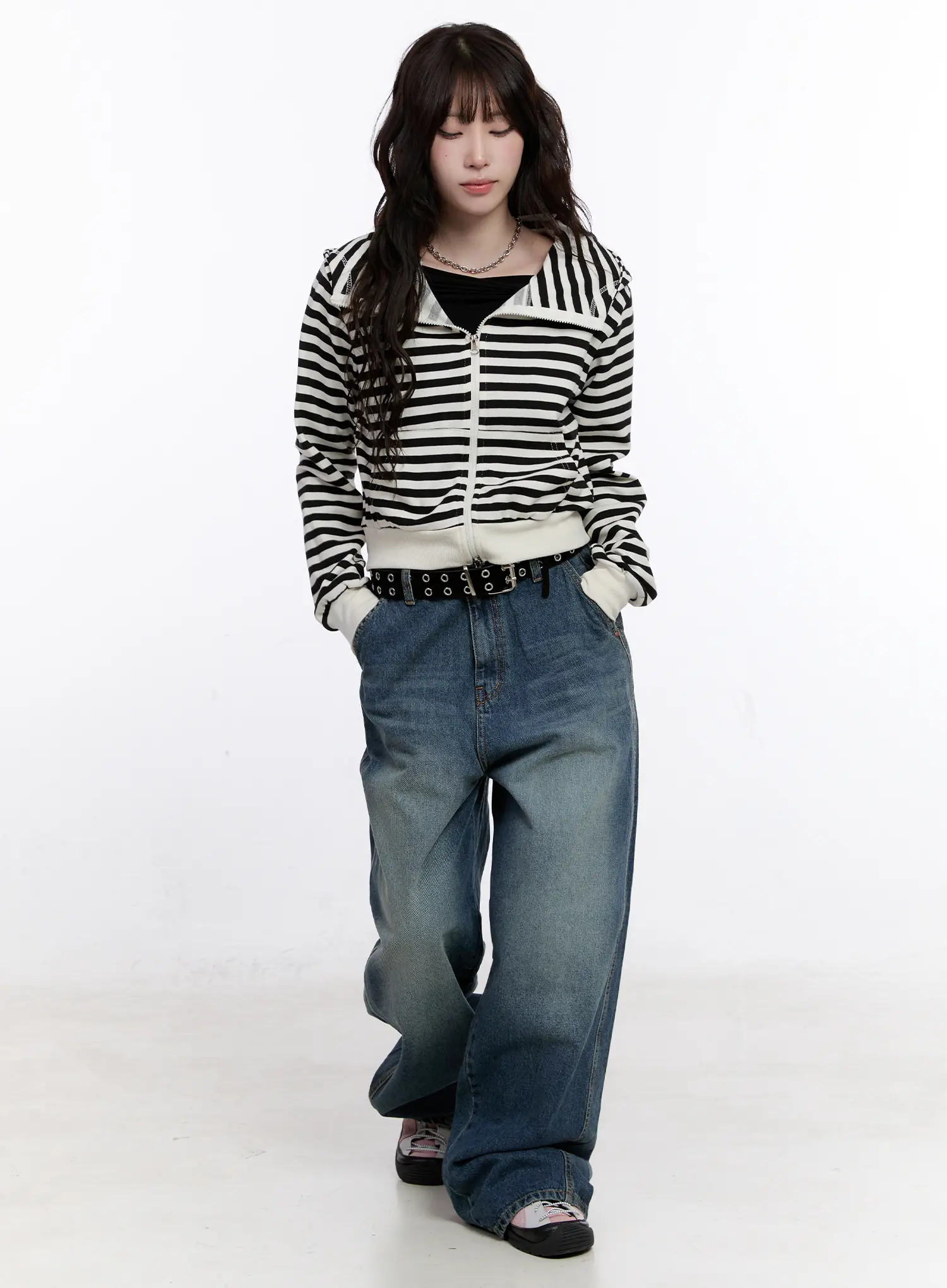 Cat Ear Striped Hoodie CO501 - Image 3