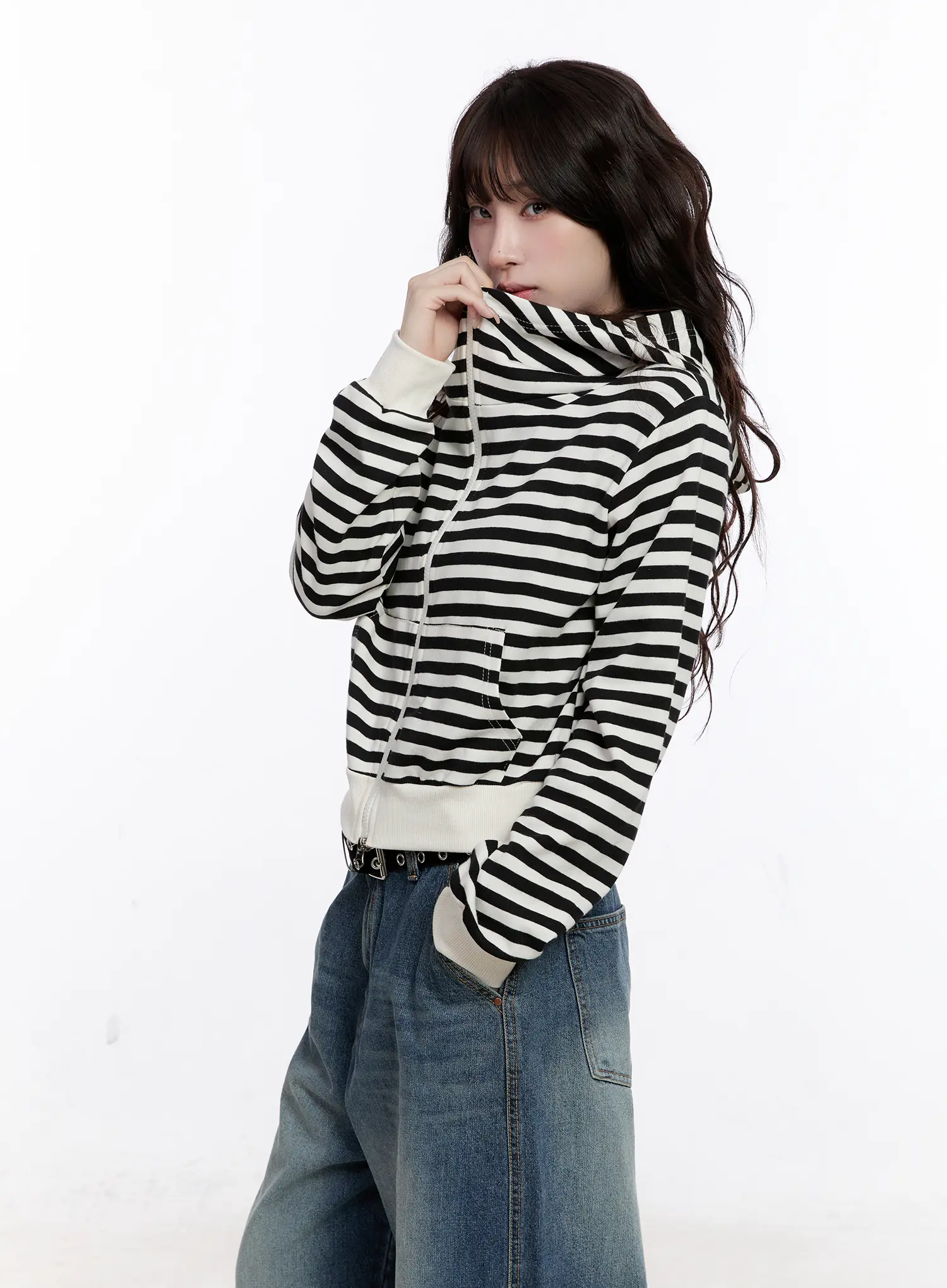 Cat Ear Striped Hoodie CO501 - Image 4