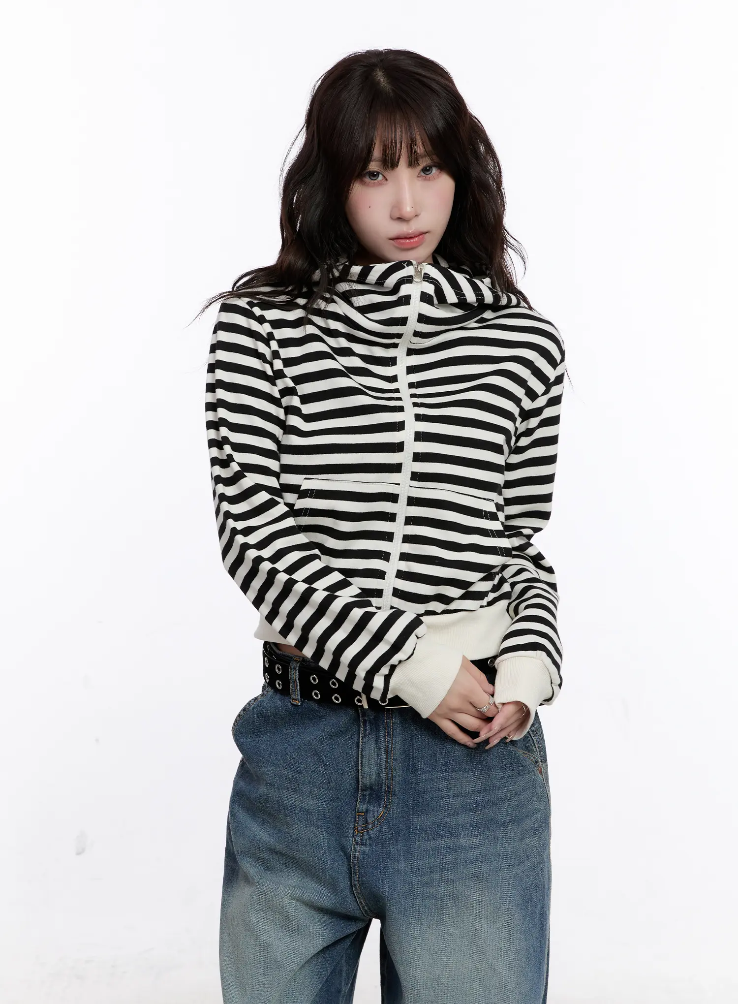 Cat Ear Striped Hoodie CO501 - Image 5