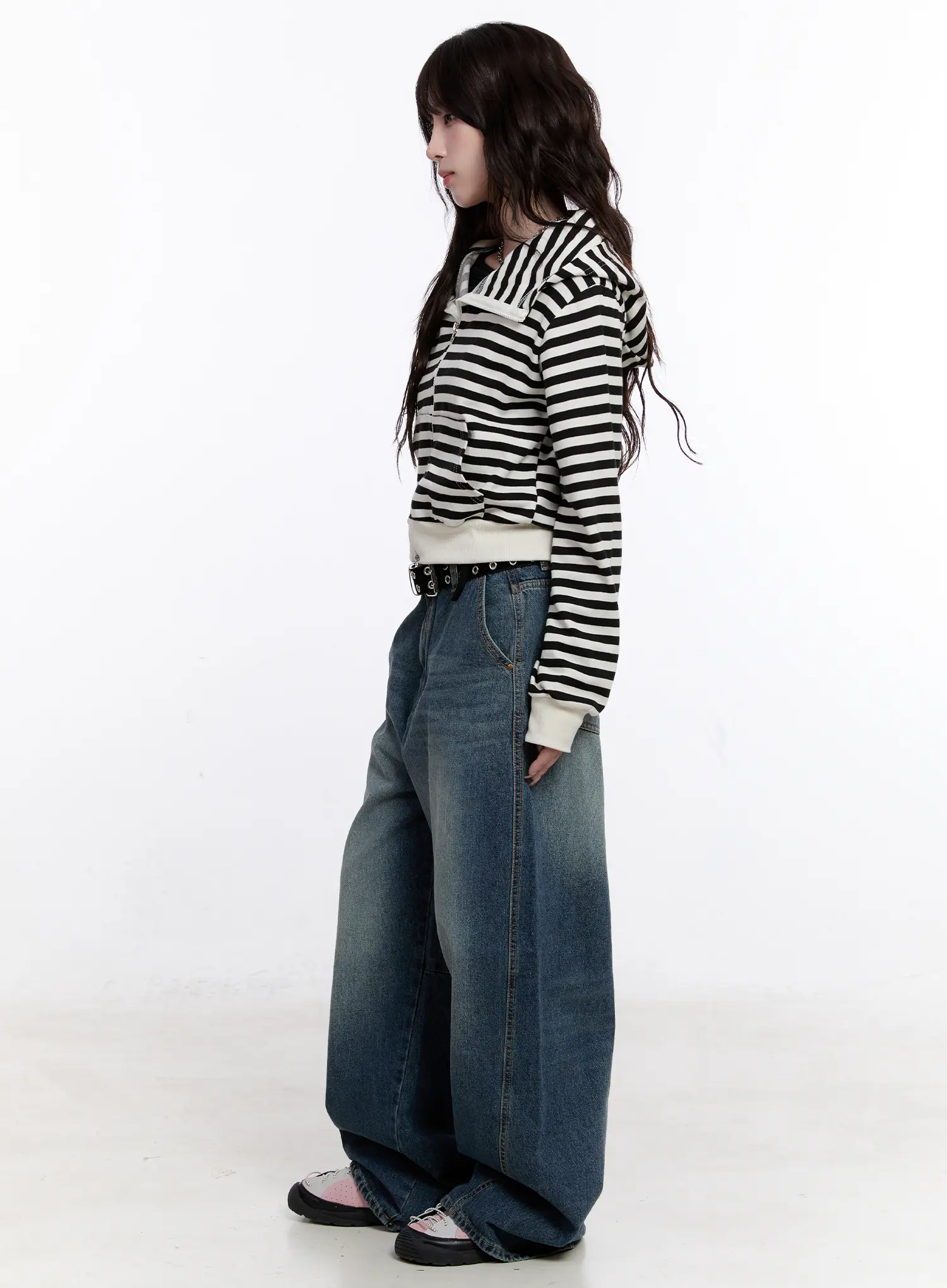 Cat Ear Striped Hoodie CO501 - Image 6