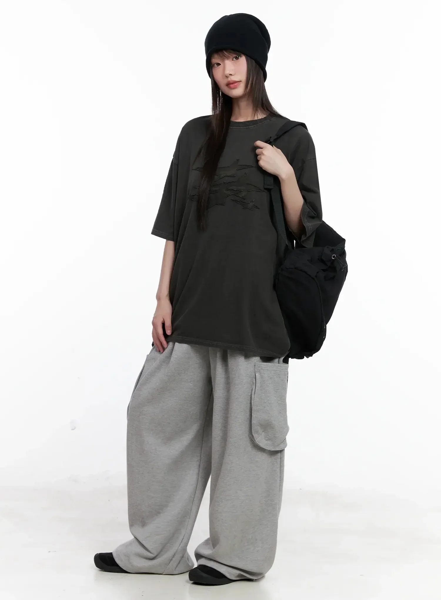Charcoal Graphic T-Shirt IL531 - Image 2