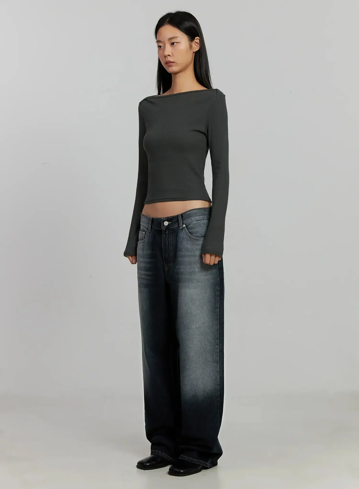 Chaya Washed Wide Jeans IJ505 - Image 7