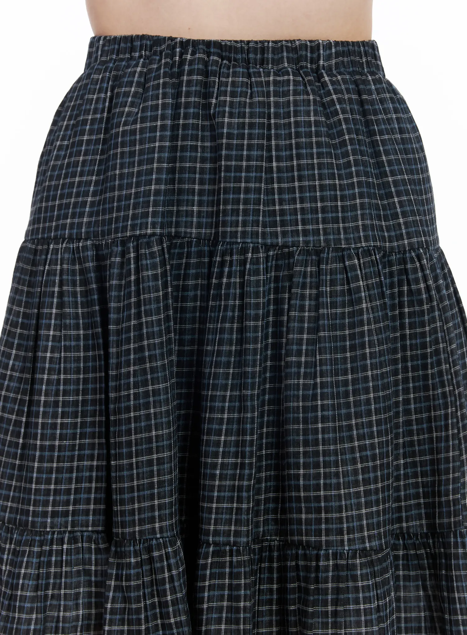 Checkered Midi Skirt IM524 - Image 9