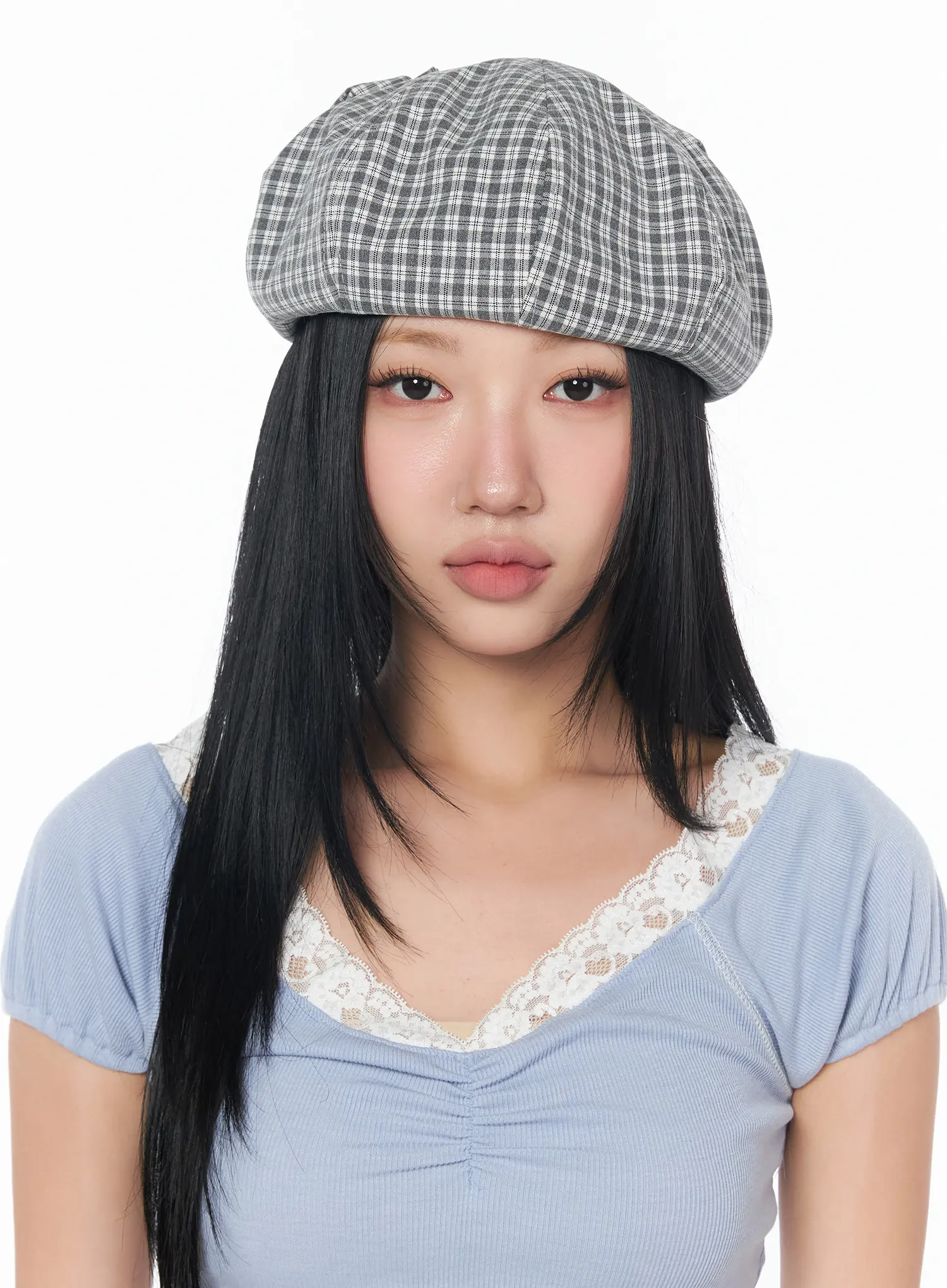 Checkered Rabbit Ear Hat CY513 - Image 4