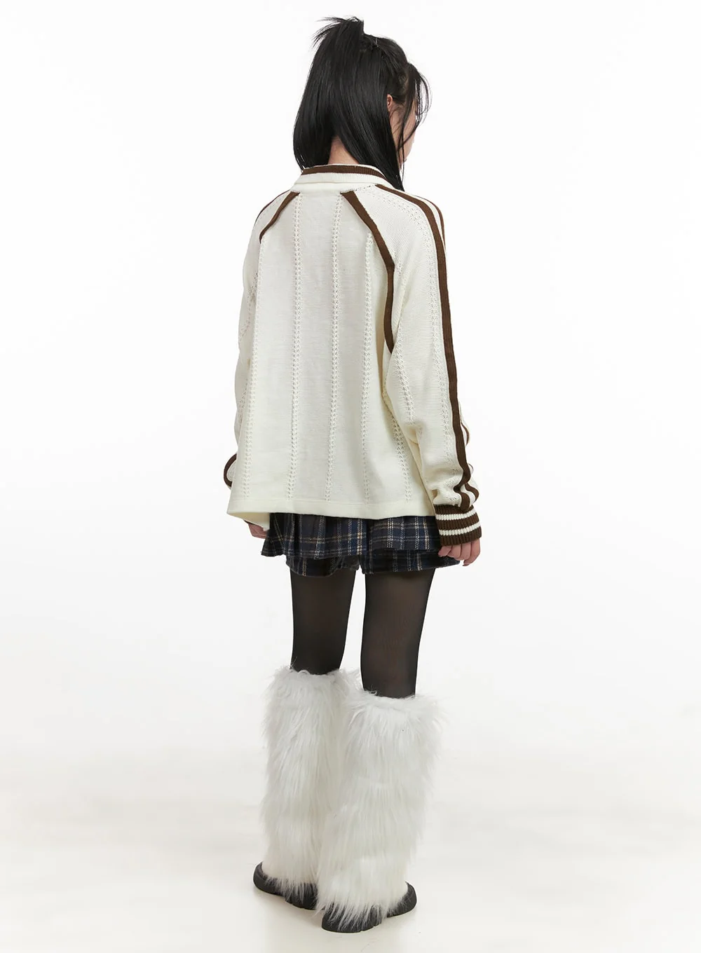Checkered Winter Pleated Mini Skirt CJ516 - Image 4