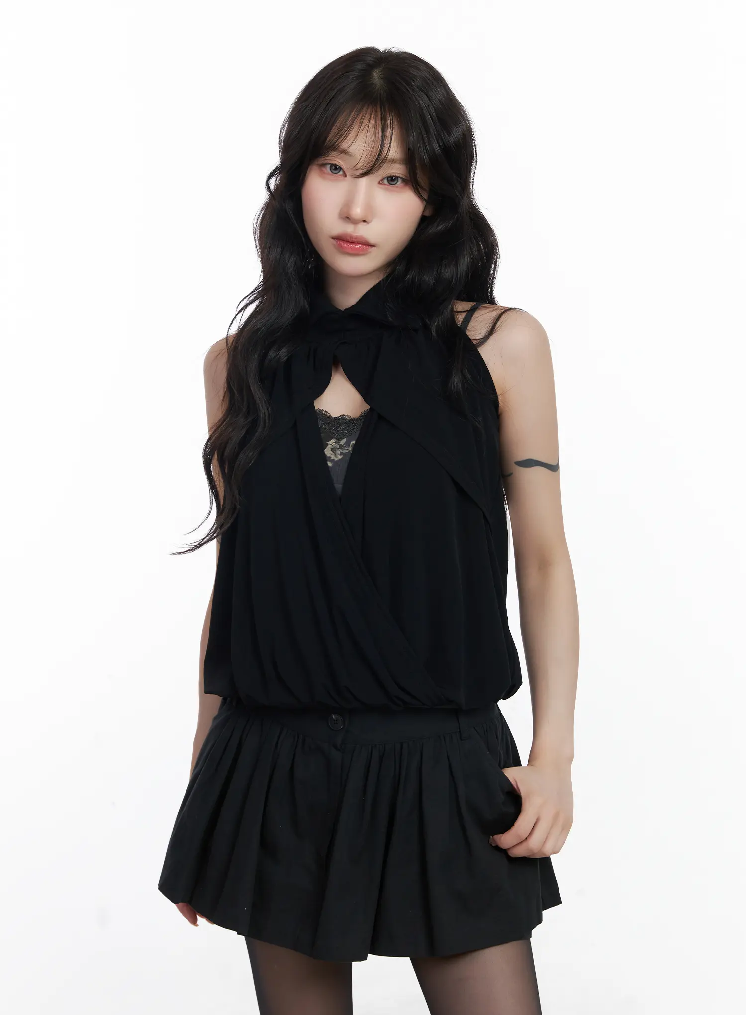 Chic Drape Collar Sleeveless Top CJ526 - Image 10