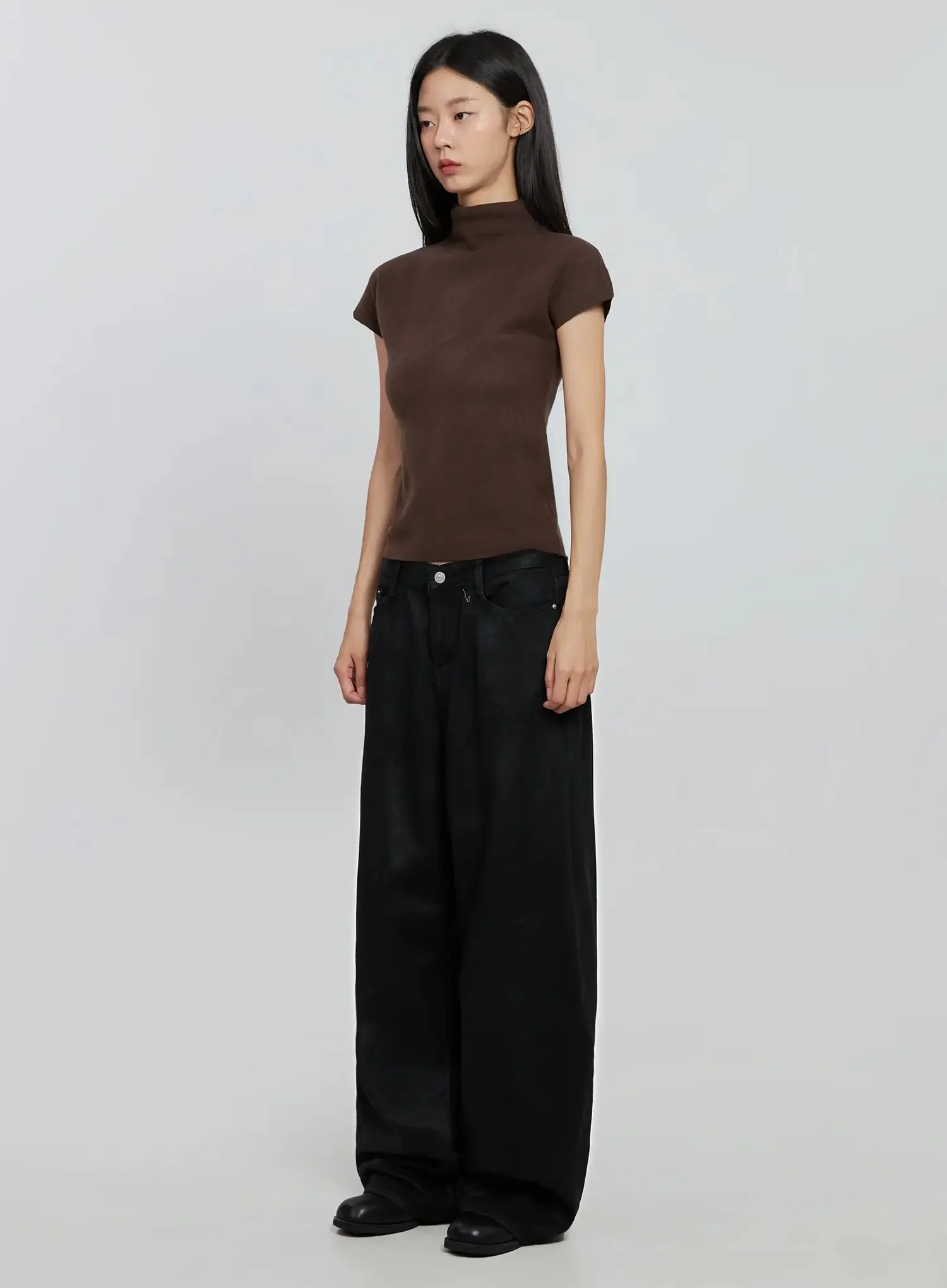 Chic High Neck Knit Top IO530 - Image 5