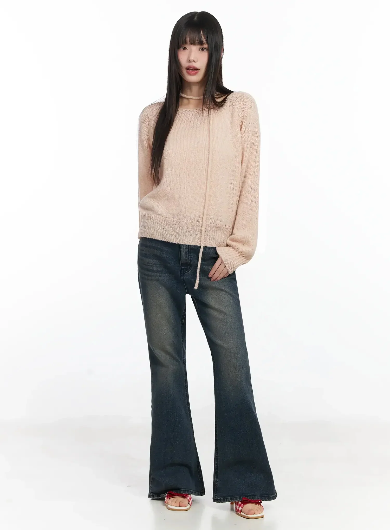 Chic Off-Shoulder Knit Sweater and Thin Scarf Set F517 - Image 5