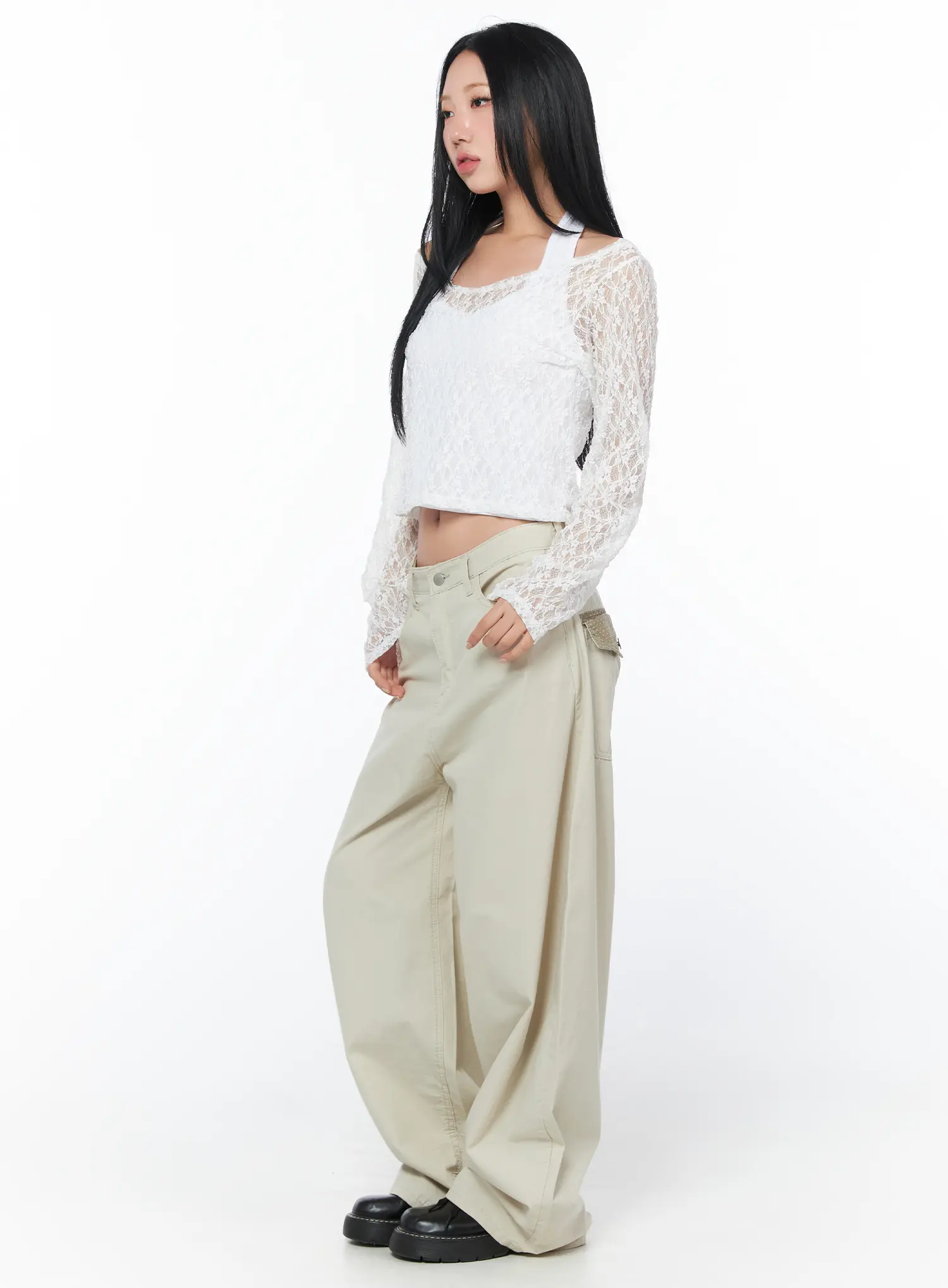 Chic Sheer Lace Top Set CY512 - Image 4