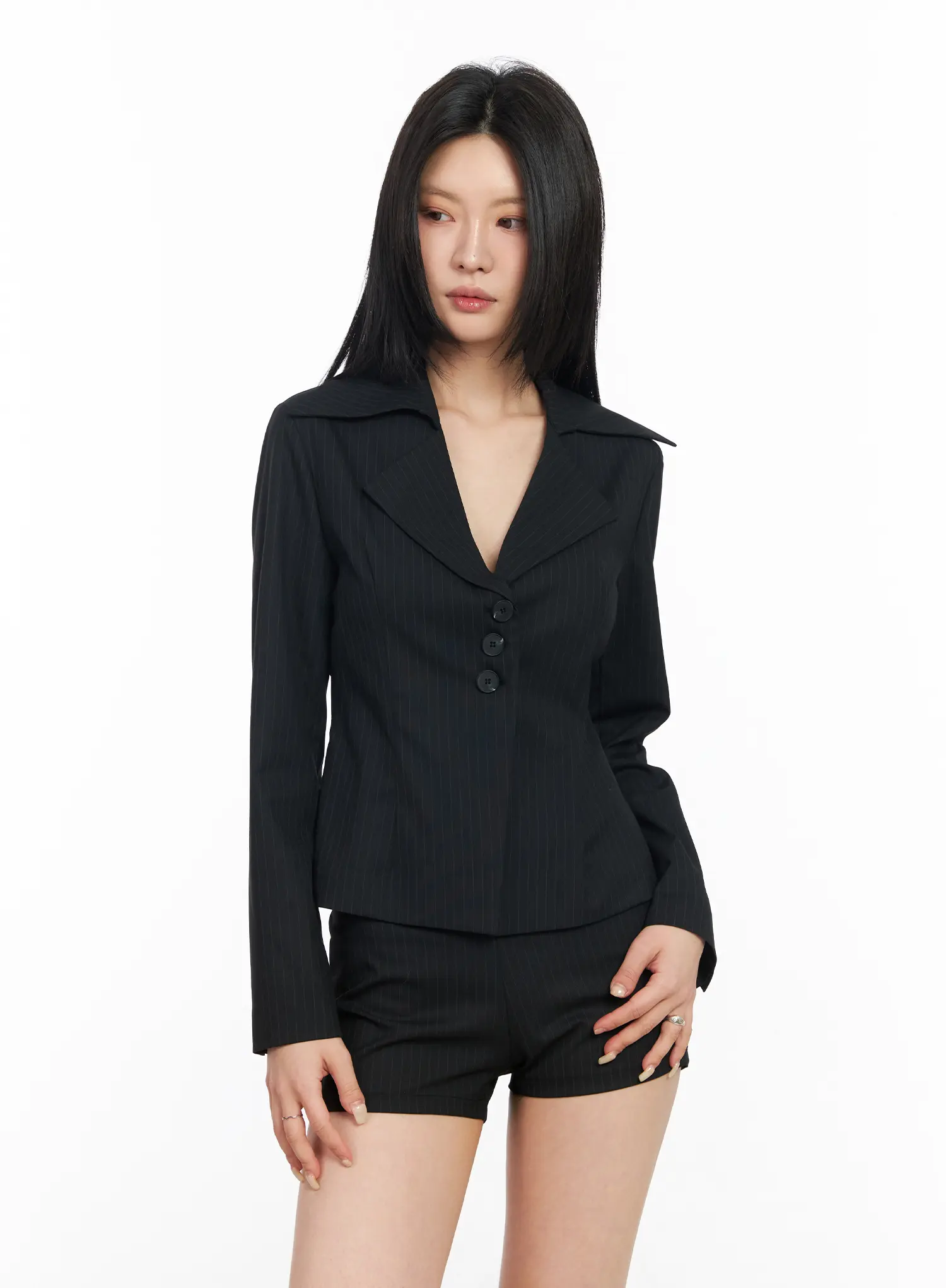 Chic Striped Tailored Blazer Jacket CM517 - Image 9