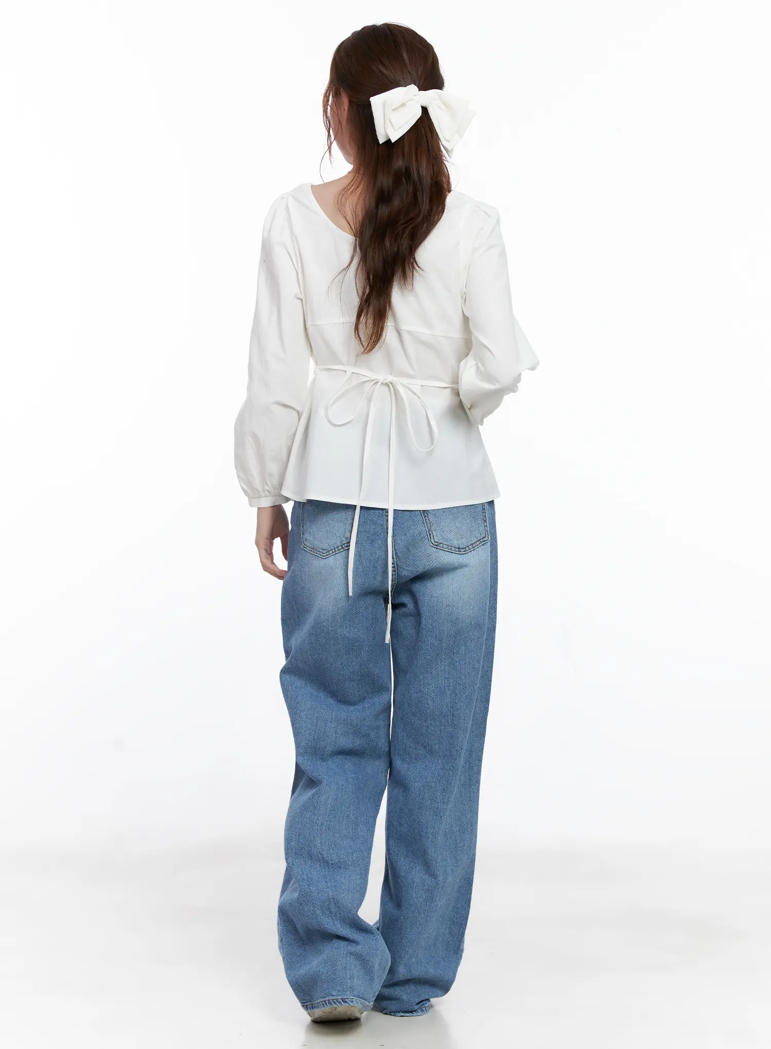 Chic Two-Way Ribbon Blouse CG521 - Image 8