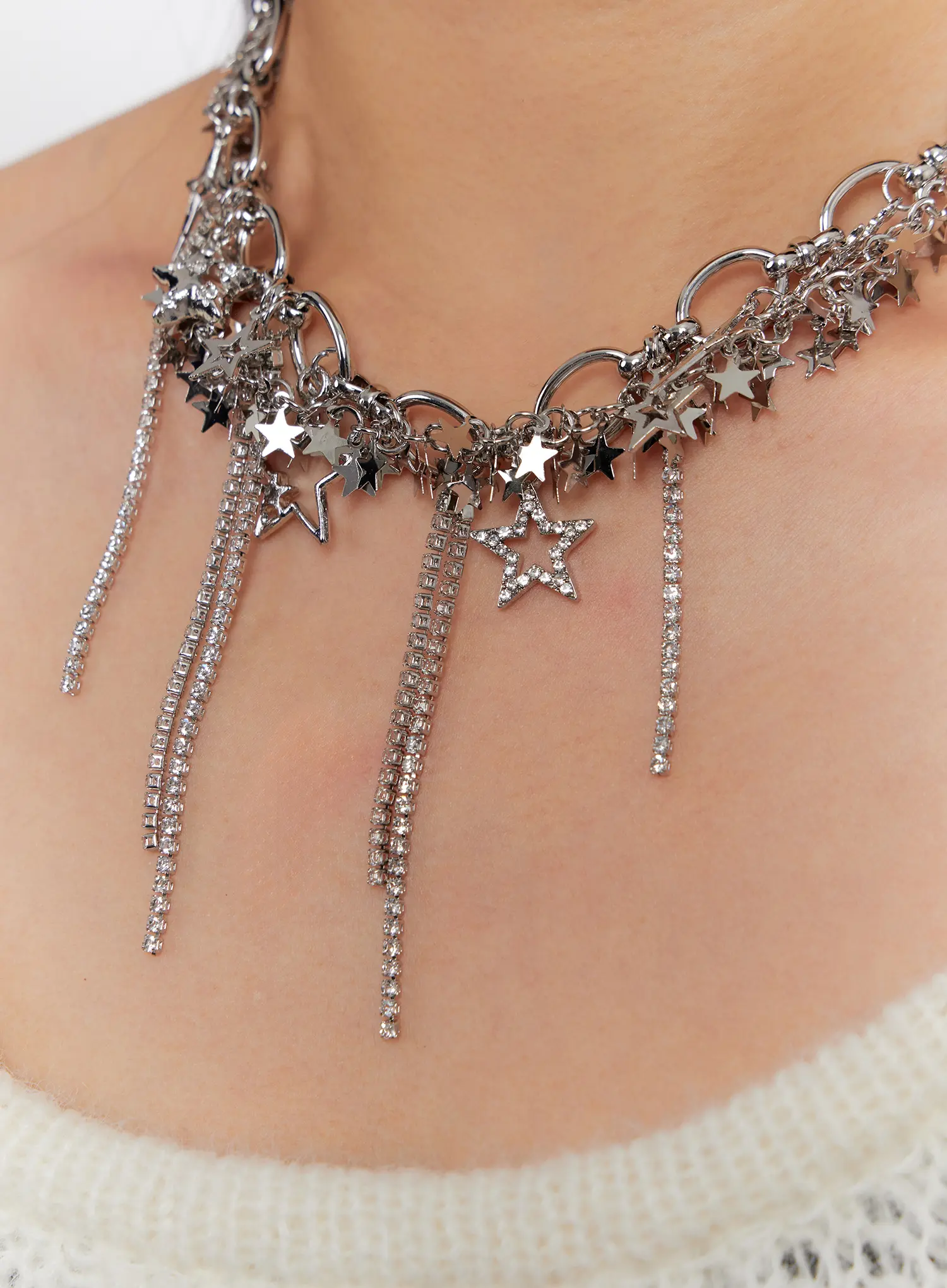 Chunky Starlit Chain Necklace IO527