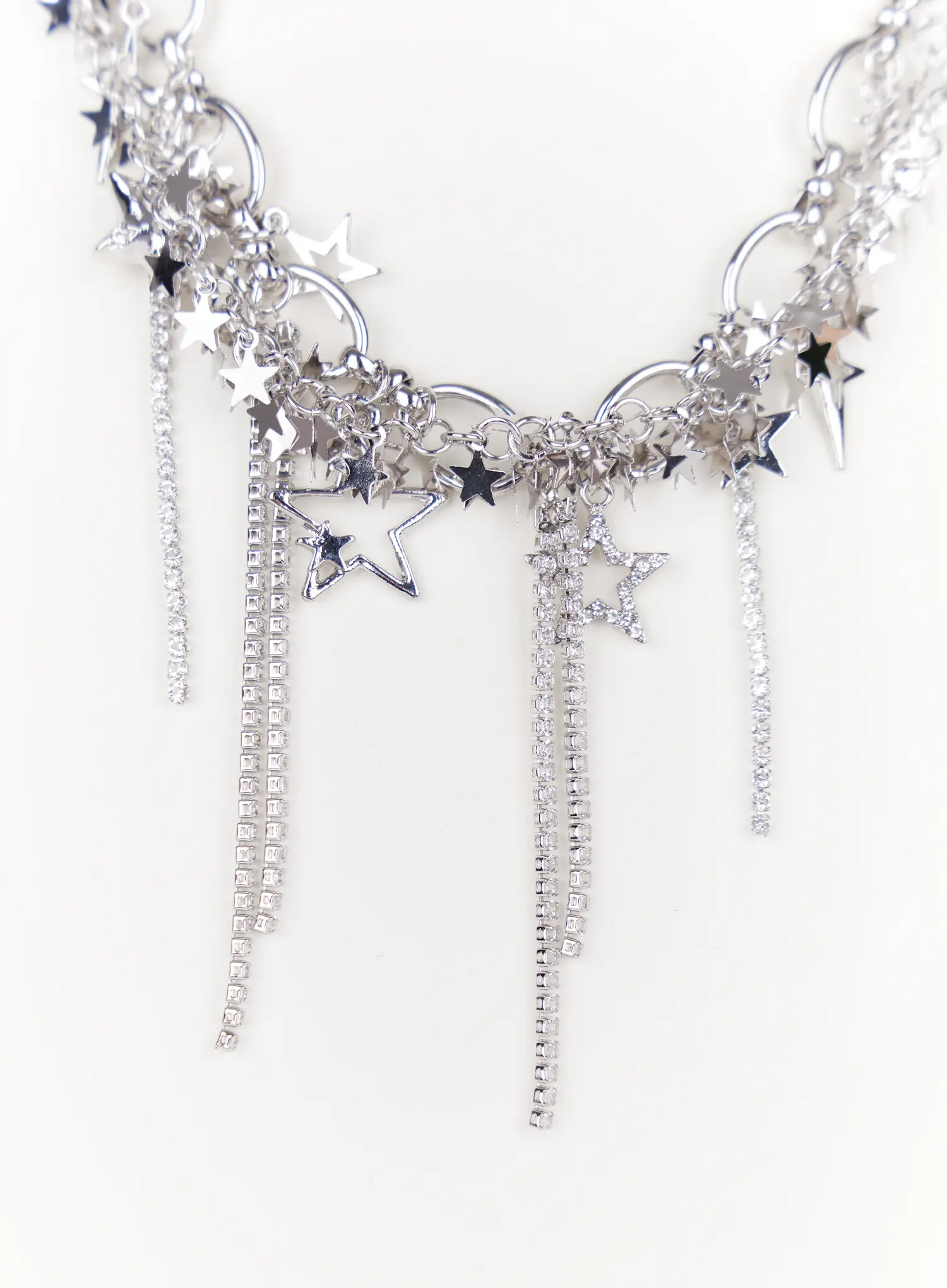 Chunky Starlit Chain Necklace IO527 - Image 4