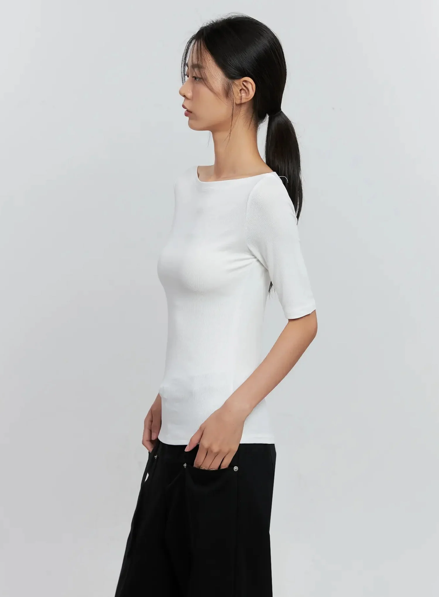 Classic Boat Neck Top IS516 - Image 9