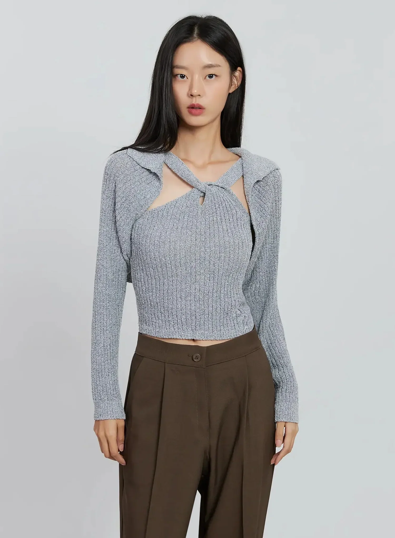 Classic Knit Bolero Cardigan IO530 - Image 6