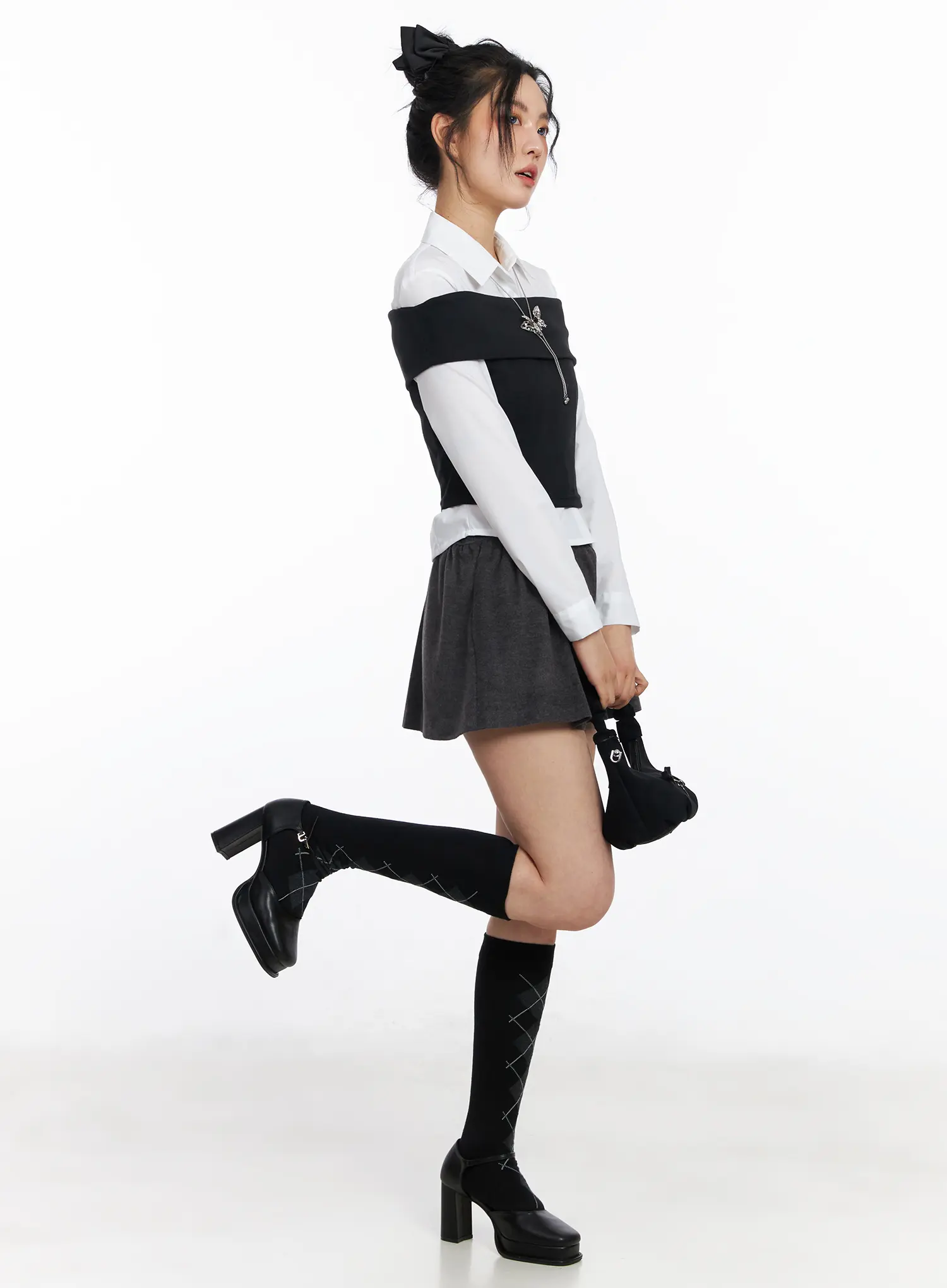 Classic Pintuck Mini Skort CJ522 - Image 5