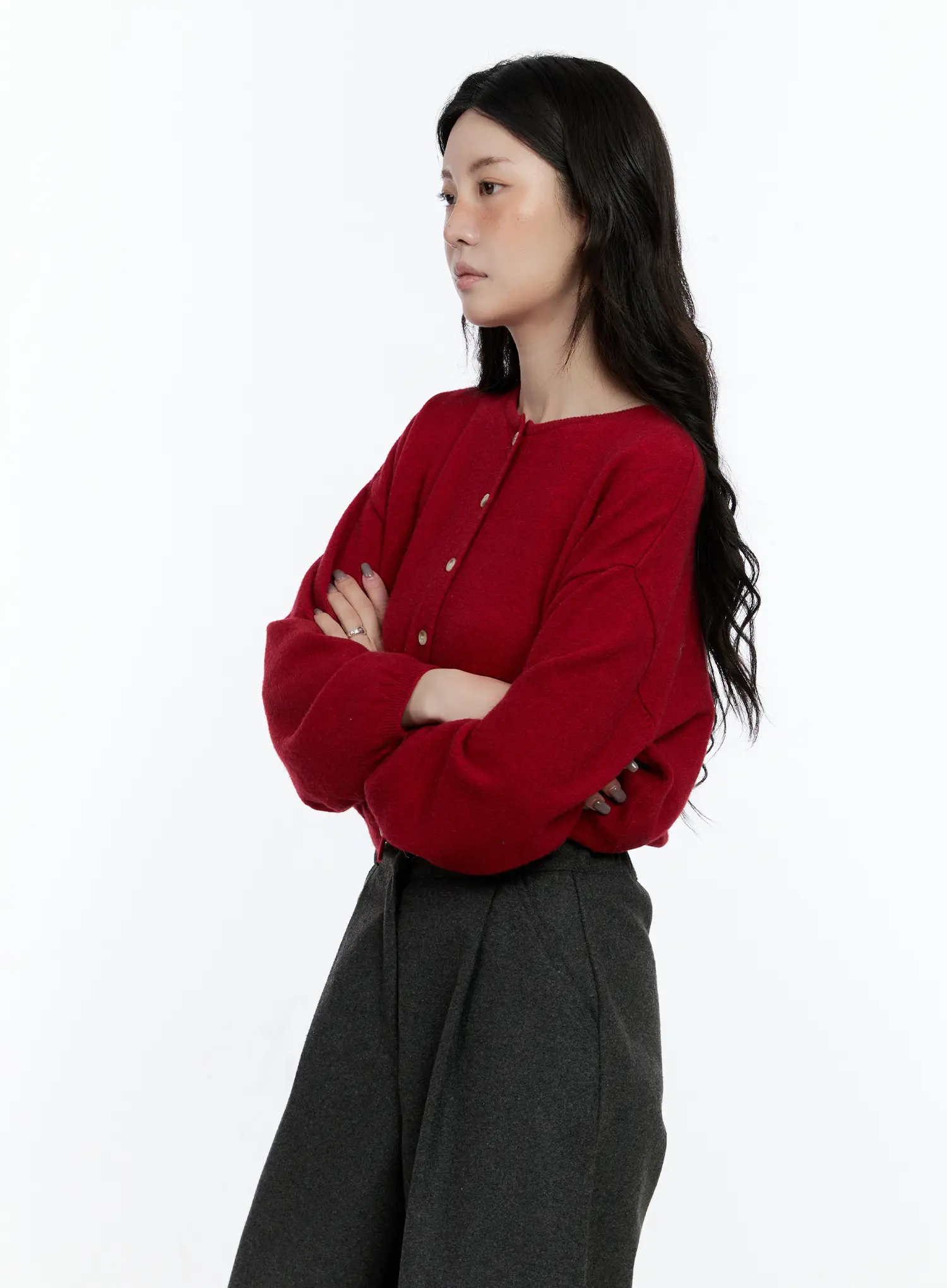 Classic Round Neck Cardigan CN517 - Image 6