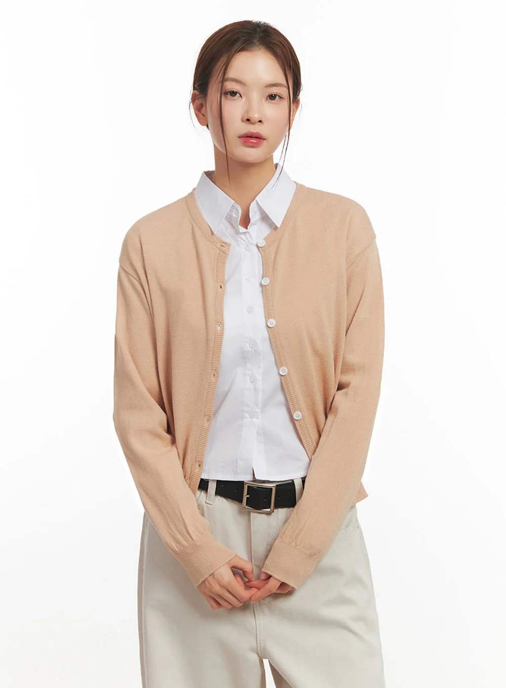 Classic Round Neck Cardigan IM513 - Image 15