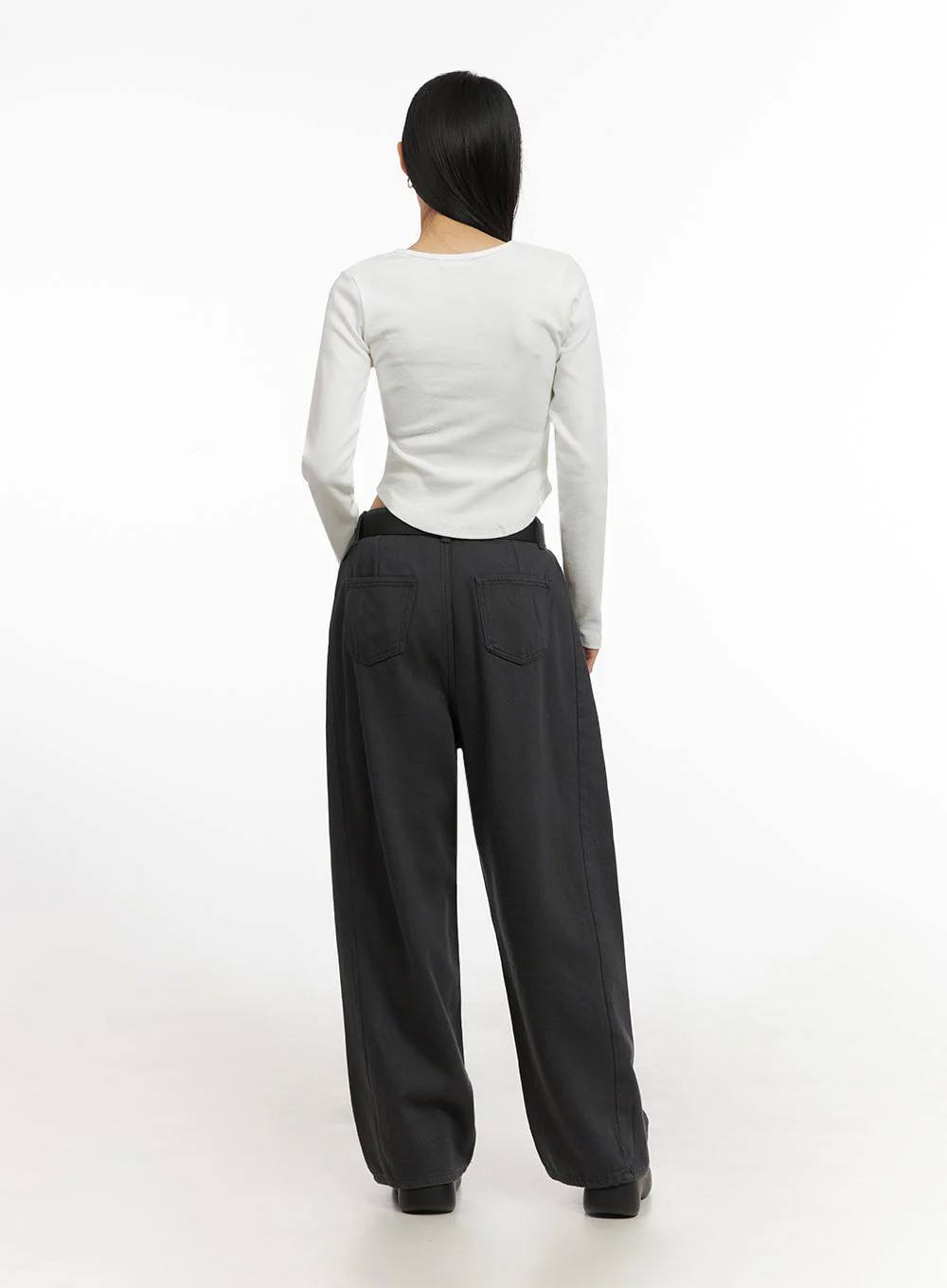 Classic Wide-Fit Cotton Pants ID431 - Image 10