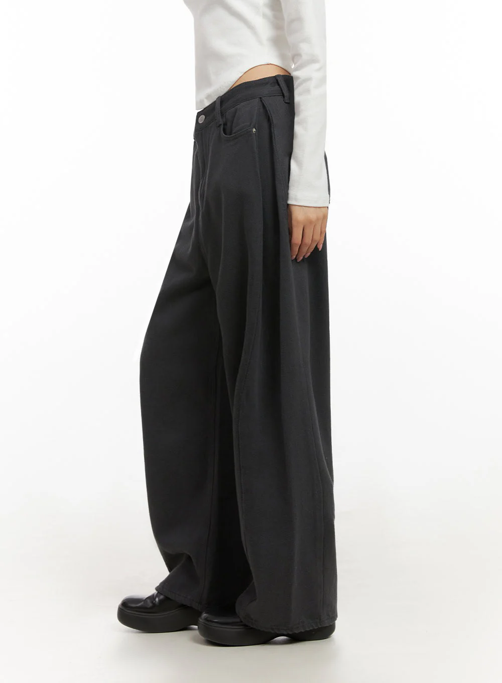 Classic Wide-Fit Cotton Pants ID431 - Image 6