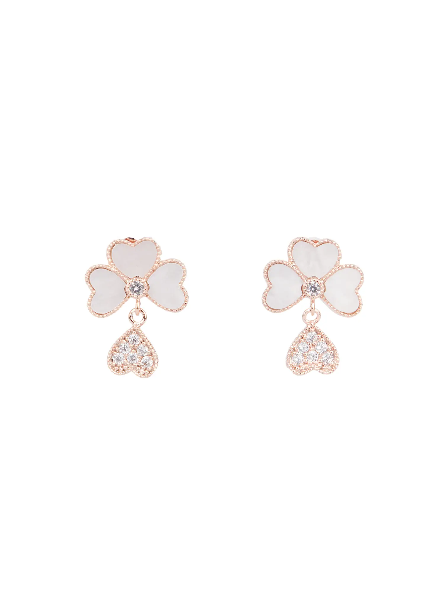 Clover Drop Earrings F502 - Image 3