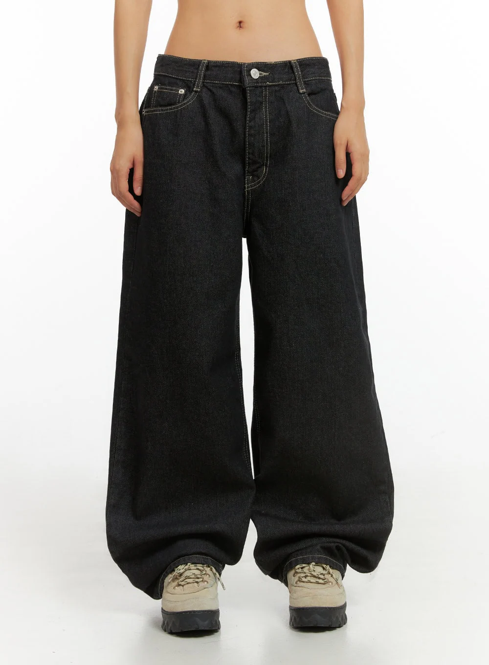 Clover Stitched Baggy Jeans IS402 - Image 2
